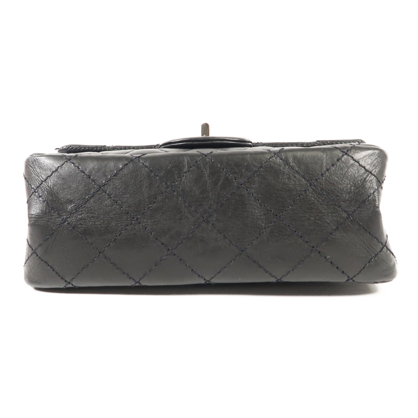 CHANEL 【激減優惠】牛皮皮革2.55 Mini銀扣鏈帶肩背袋