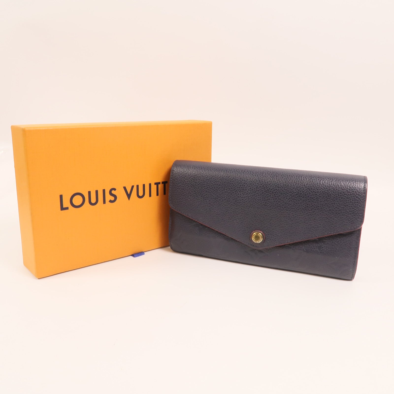 LOUIS VUITTON Monogram Empreinte Sarah金扣長錢包
