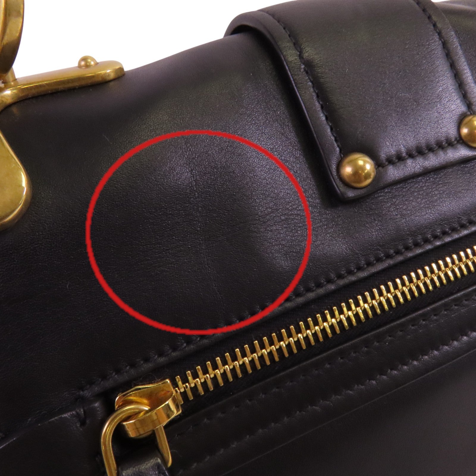 PRADA 牛皮皮革City Bag金扣肩背袋