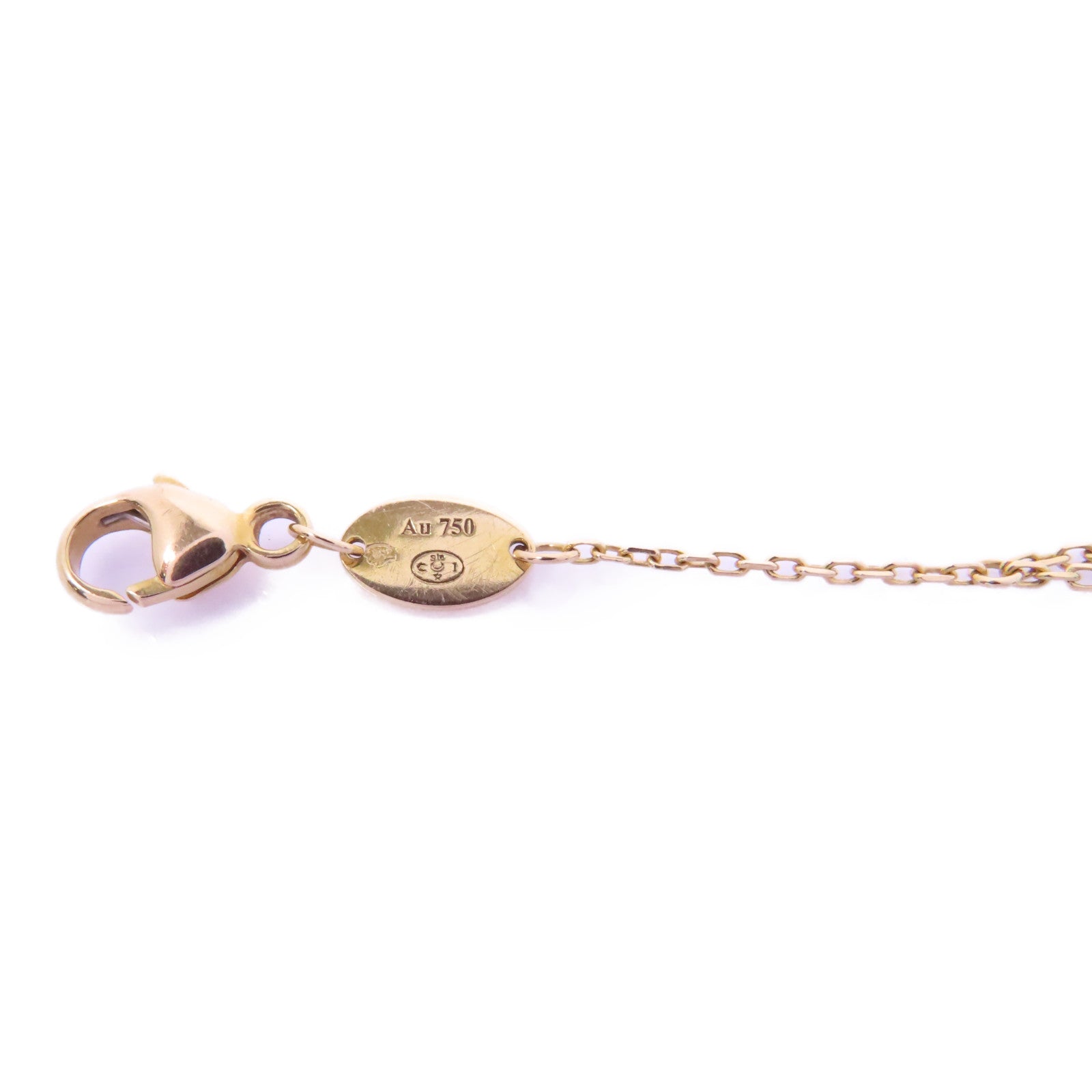 Chaumet 18K玫瑰金Jeux de Liens手鏈白色