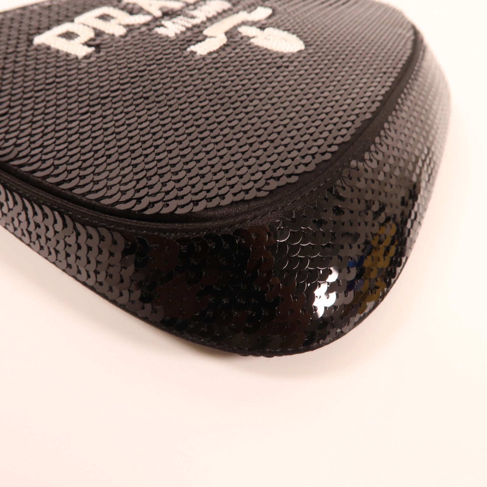 PRADA 珠片Cleo Bag銀扣手挽肩背兩用袋