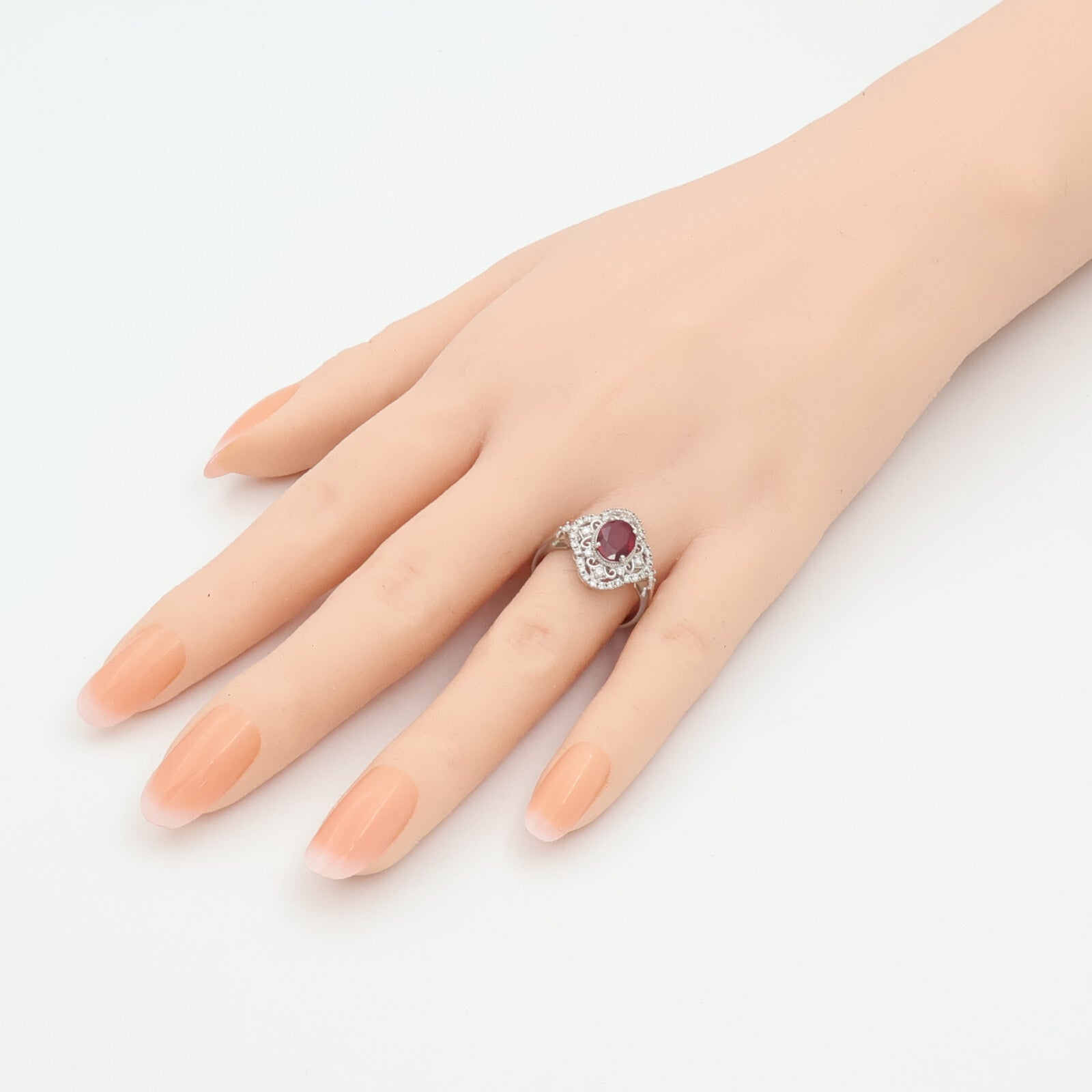 JEWELRY PT950鉑金/紅寶石Ruby鑽石戒指