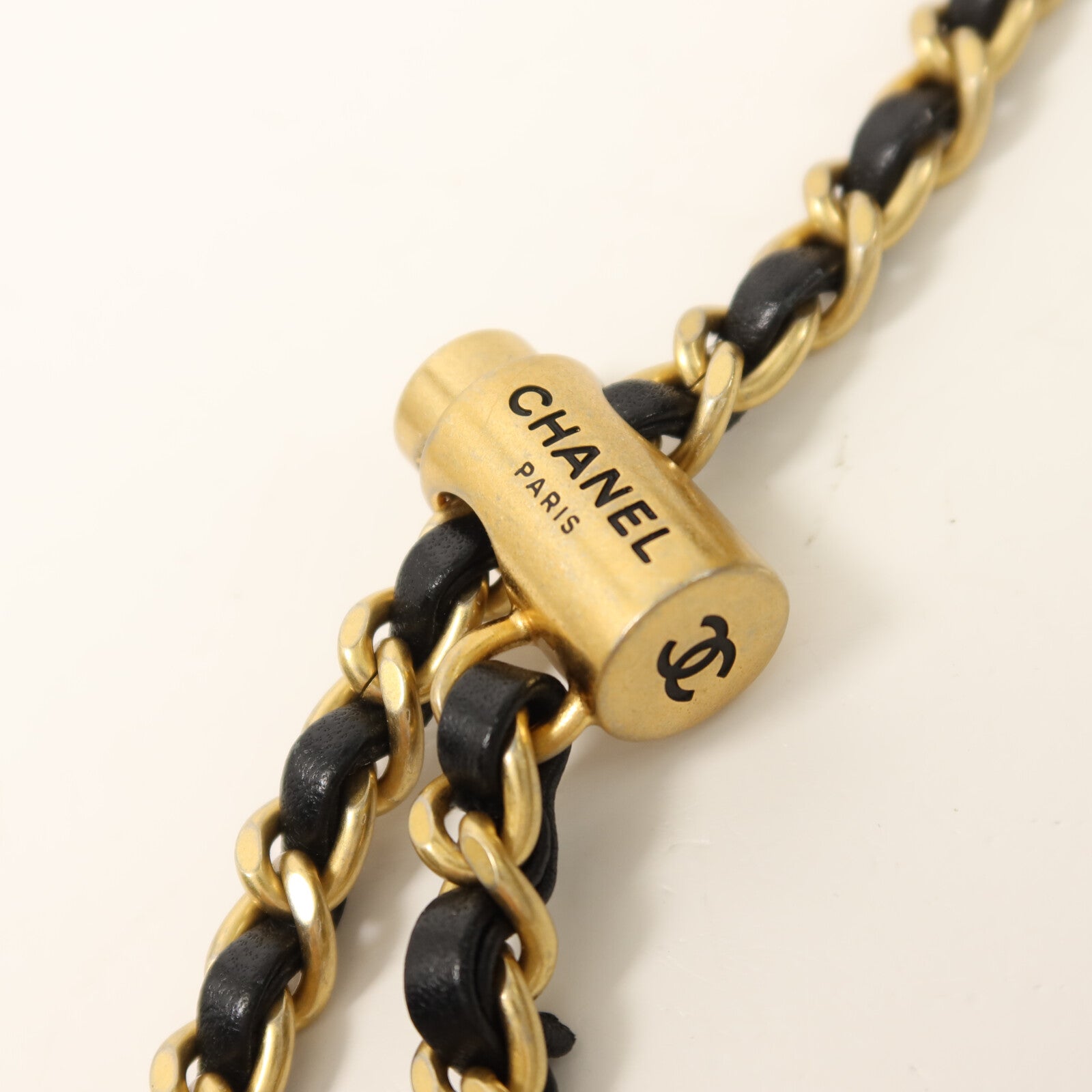 CHANEL 羊皮皮革Chain Shoulder金扣鏈帶肩背袋