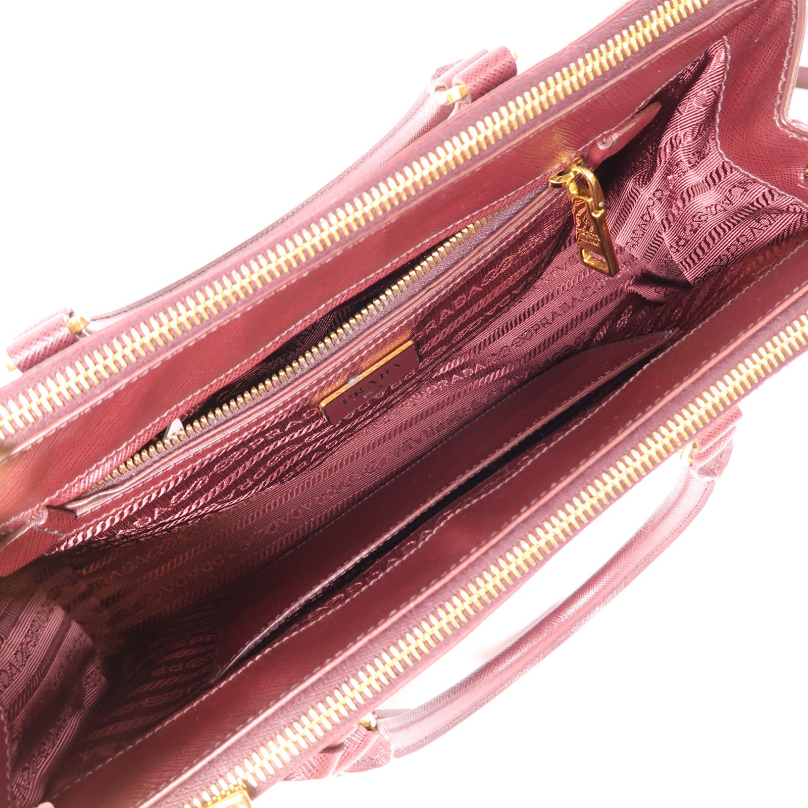 PRADA 牛皮皮革Shoulder Bag金扣手挽肩背兩用袋