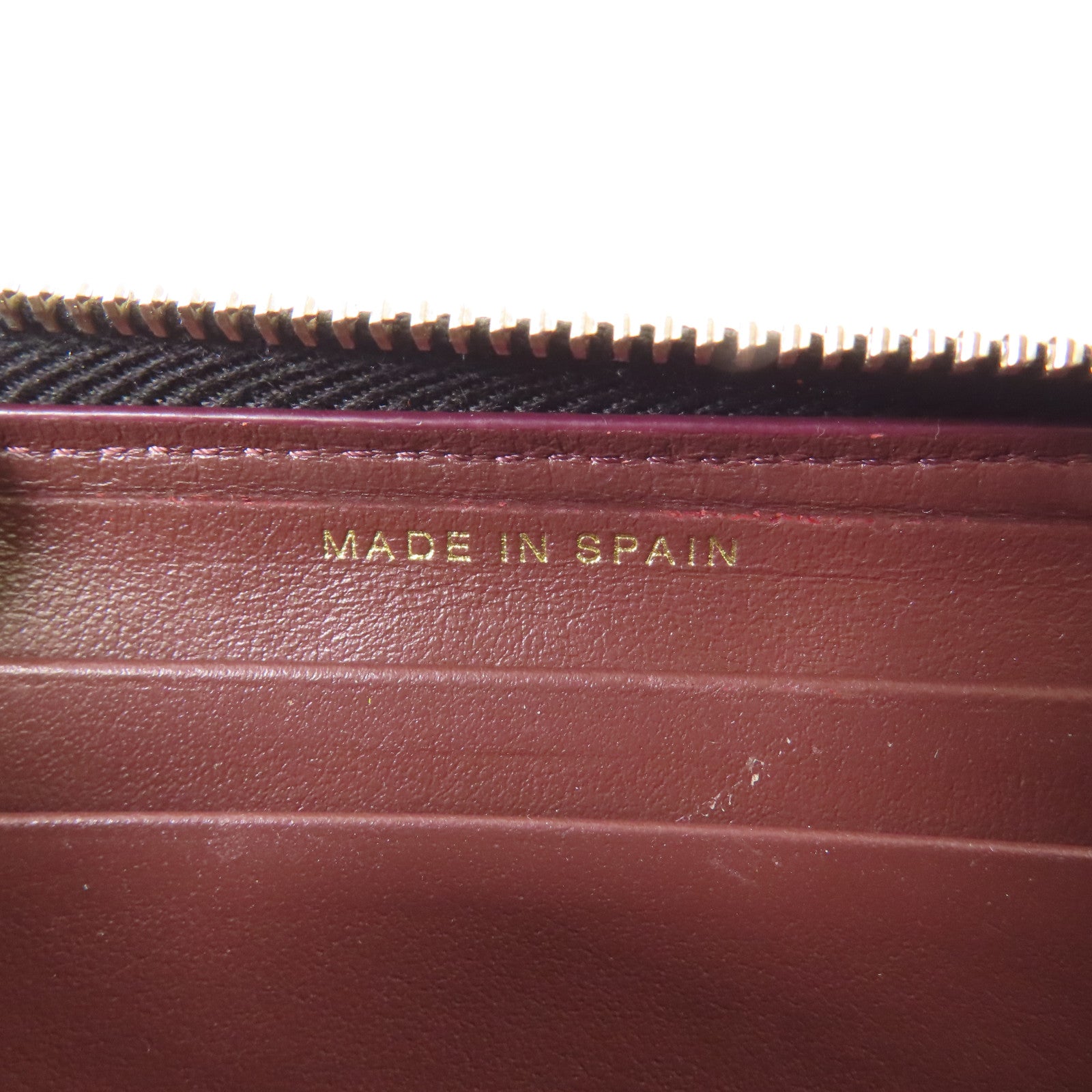 CHANEL 牛皮皮革Zipper Long Wallet金扣長錢包