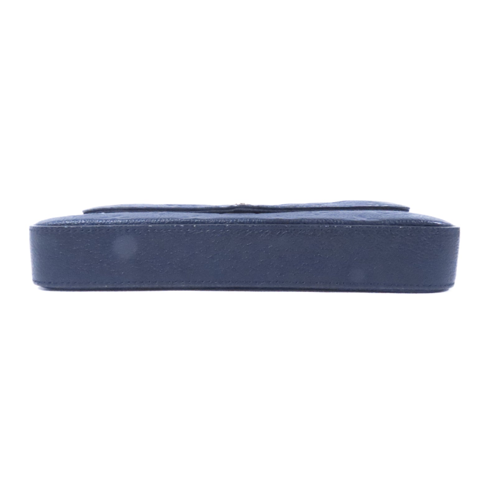 LOUIS VUITTON Mnogram Empreinte Felicie Pochette金扣鏈帶肩背袋黑色
