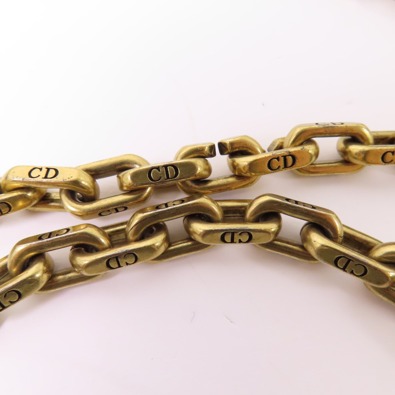 Dior 牛皮皮革J'ADior金扣鏈帶肩背袋