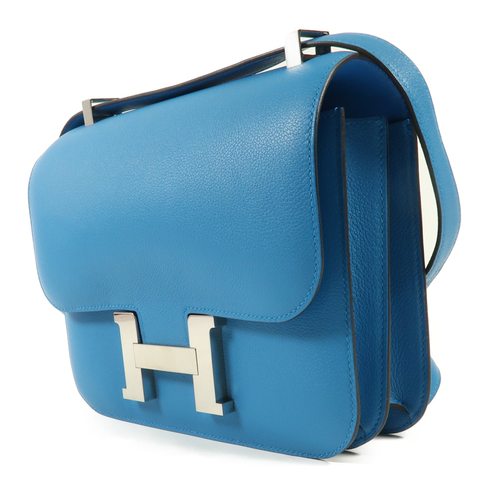 HERMES Evercolor皮革Constance 24銀扣肩背袋