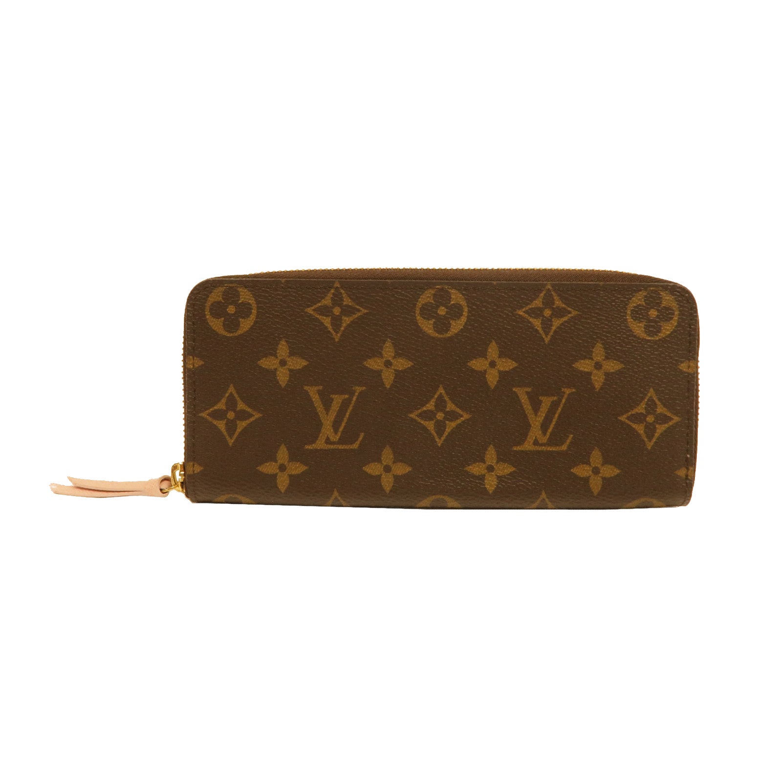 LOUIS VUITTON Monogram Clemence Wallet金扣長錢包啡色/粉紅色