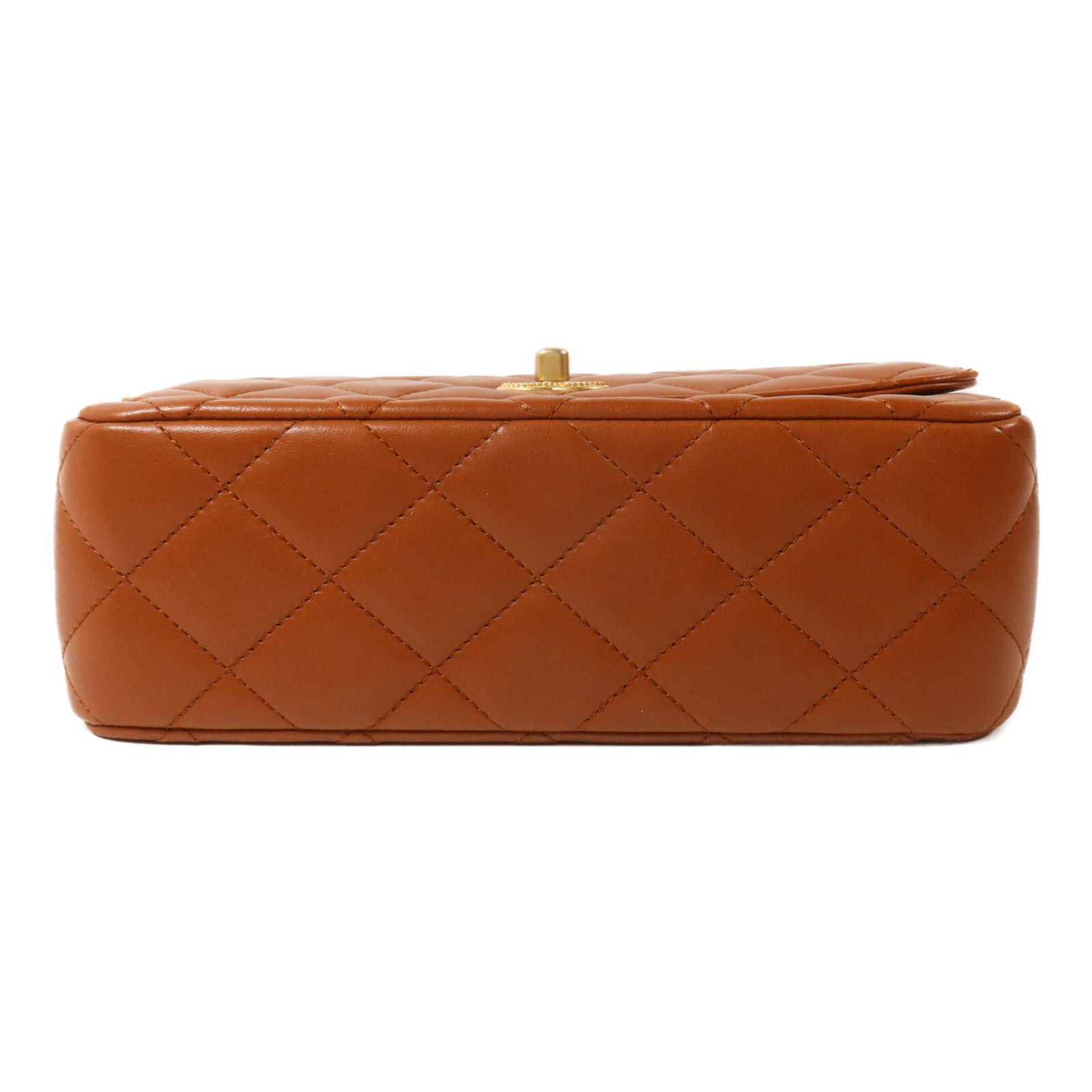 CHANEL 羊皮皮革Flap Bag with Top Handle鏈帶手挽肩背兩用袋