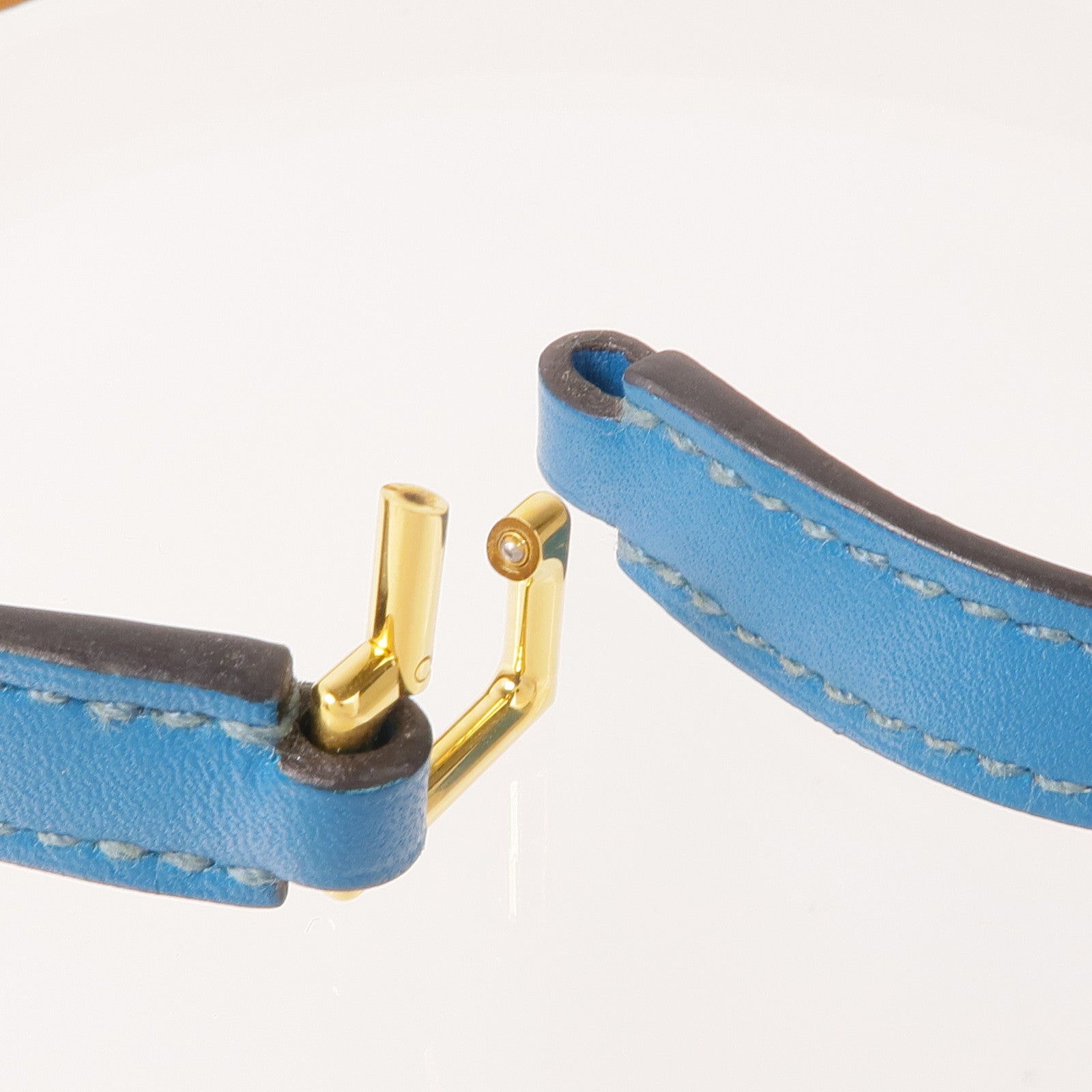 HERMES 皮革Rivale Double Tour Bracelet金扣手帶