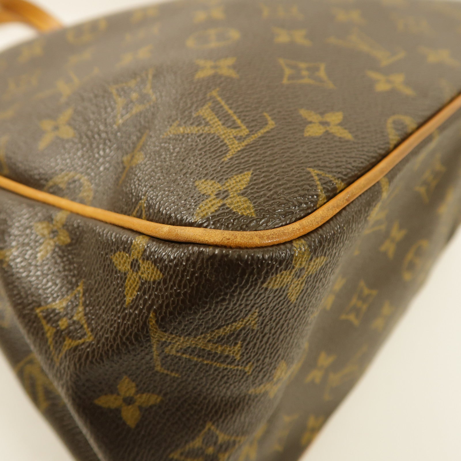 LOUIS VUITTON Monogram Batignolles金扣肩背袋棕色
