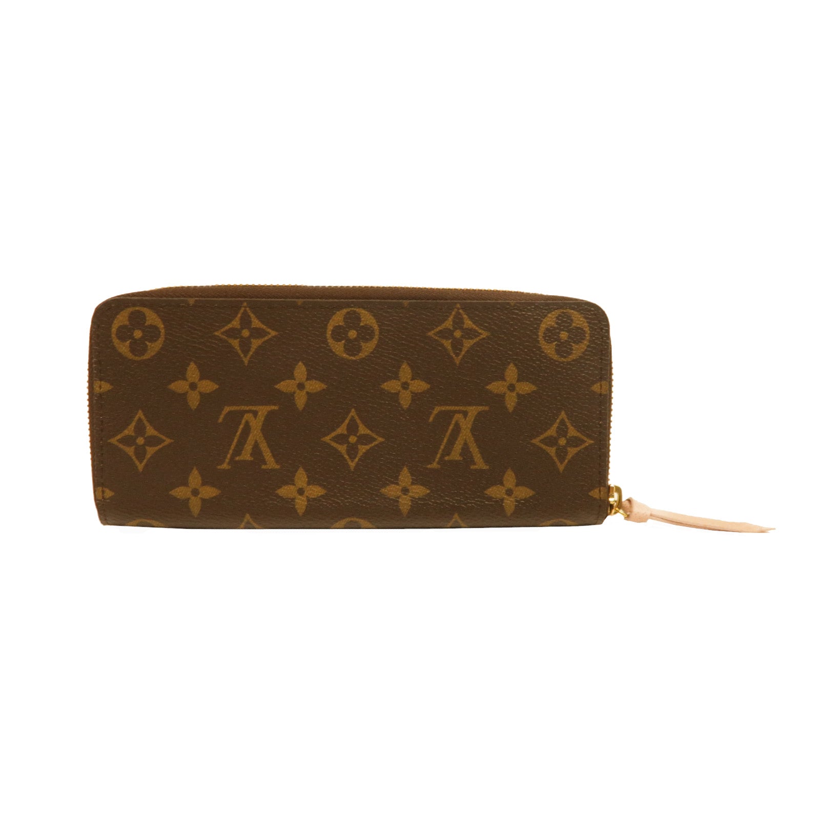 LOUIS VUITTON Monogram Clemence Wallet金扣長錢包啡色/粉紅色