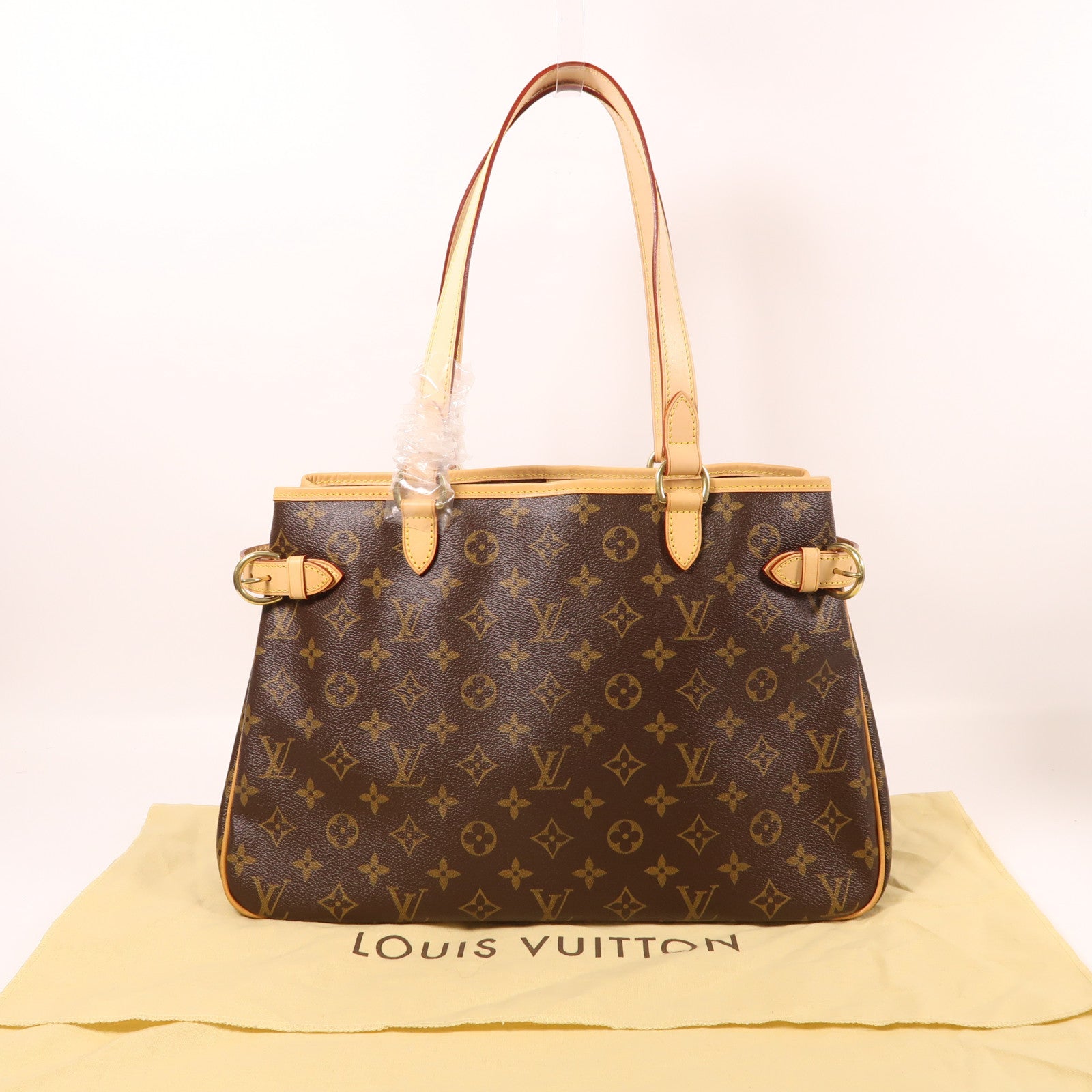 LOUIS VUITTON Monogram Batignolles Horizontal金扣肩背袋棕色