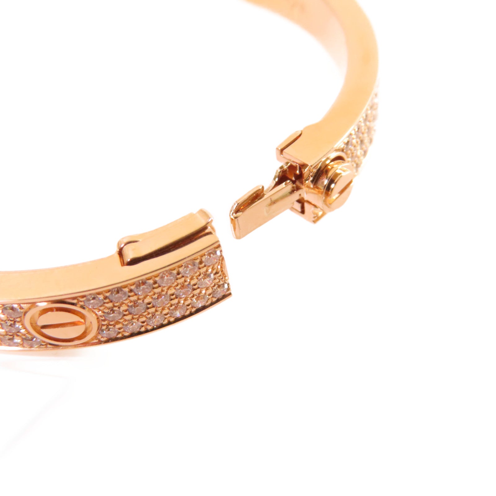 CARTIER 18K玫瑰金/鑽石Full Diamond Love Bracelet手鐲#17