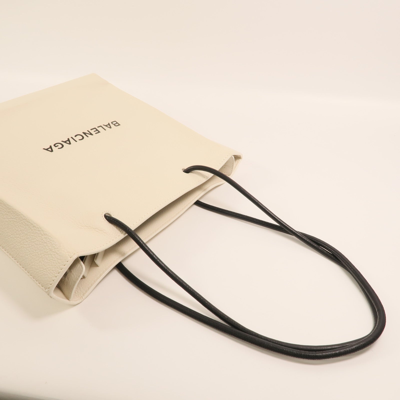 BALENCIAGA 牛皮皮革Tote Bag銀扣肩背袋