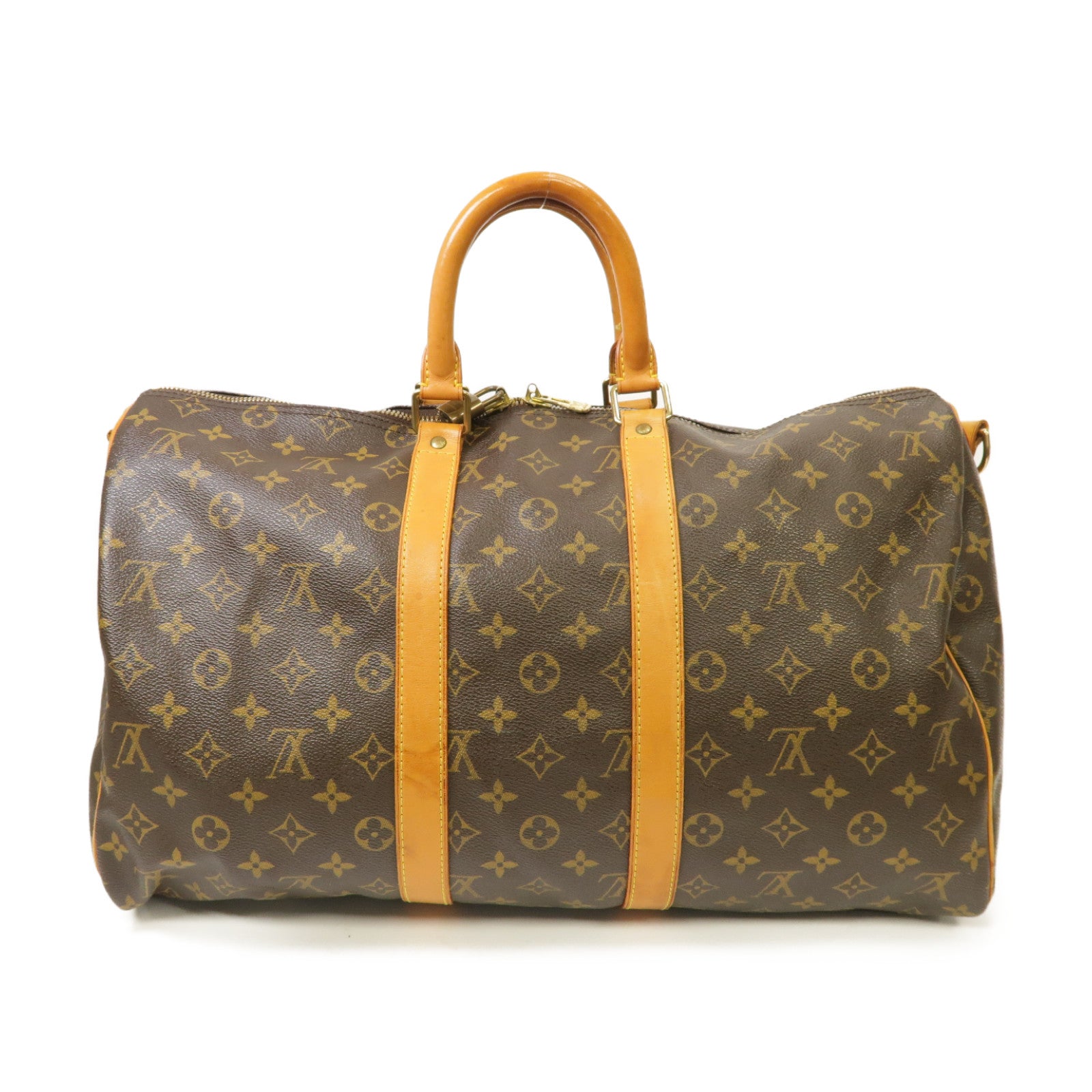 LOUIS VUITTON 【激減優惠】Monogram Keepall Bandouliere 45金扣手挽肩背兩用袋棕色