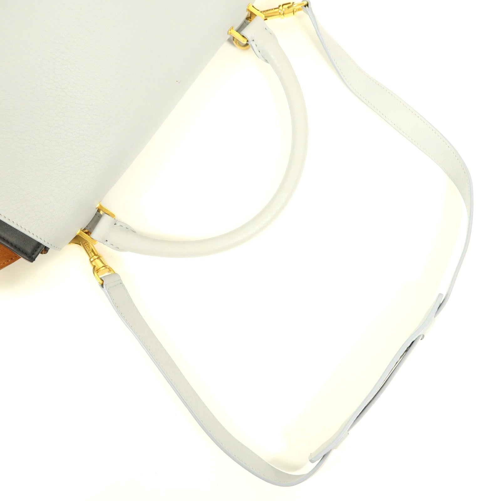 CELINE 牛皮皮革/麂皮皮革Trapeze金扣手挽肩背兩用袋