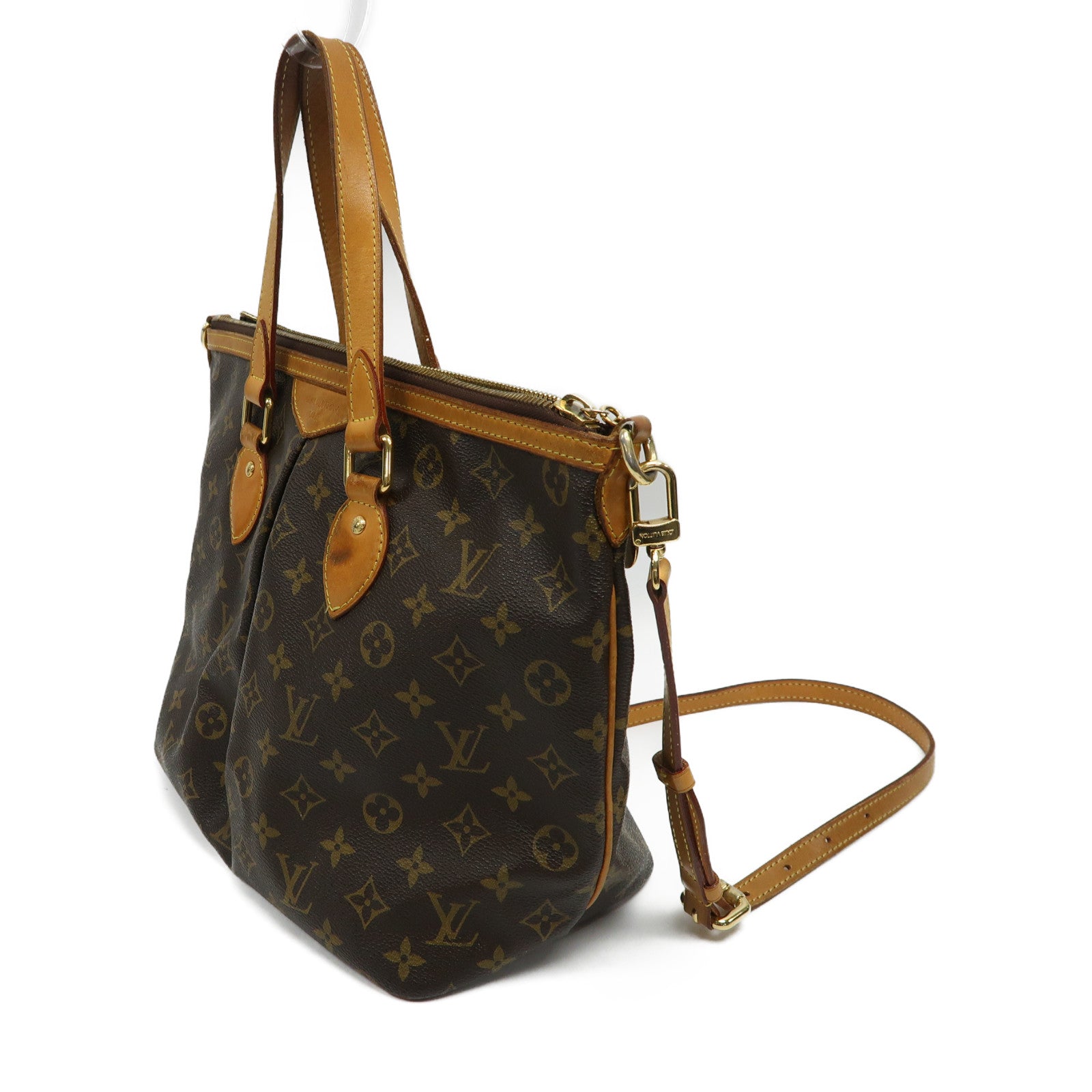LOUIS VUITTON 【激減優惠】Monogram Palermo PM金扣手挽肩背兩用袋啡色