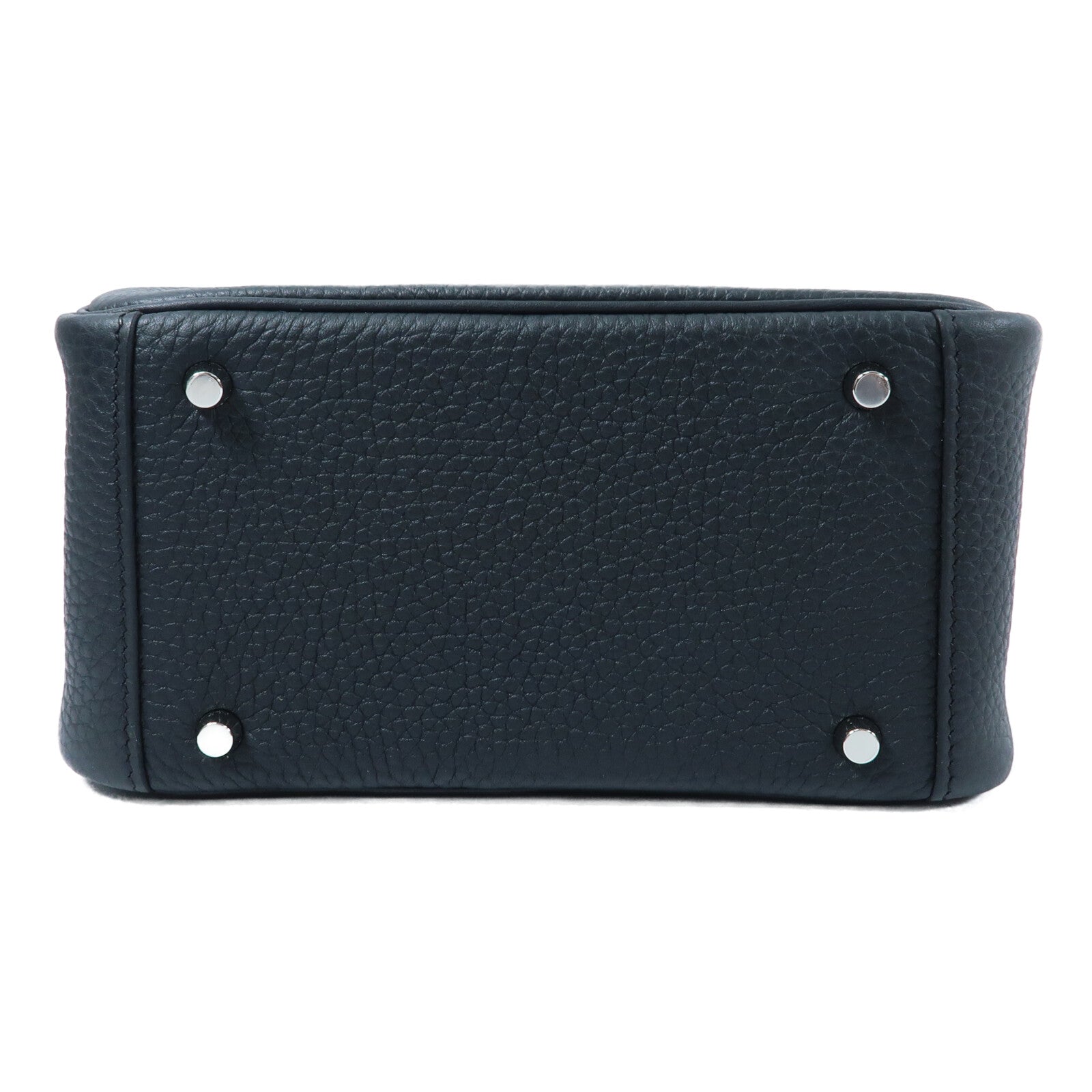 HERMES Clemence皮革Mini Lindy手挽肩背兩用袋Noir