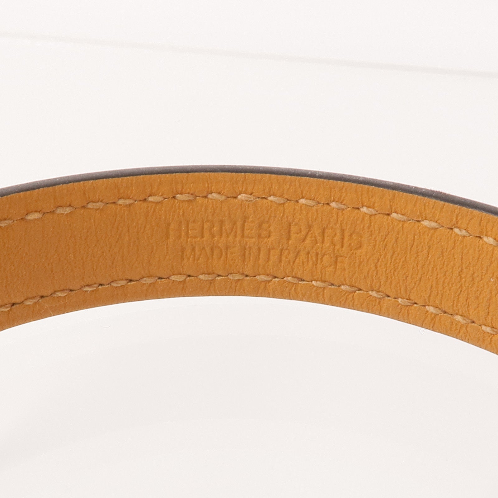 HERMES 皮革Rivale Double Tour Bracelet金扣手帶