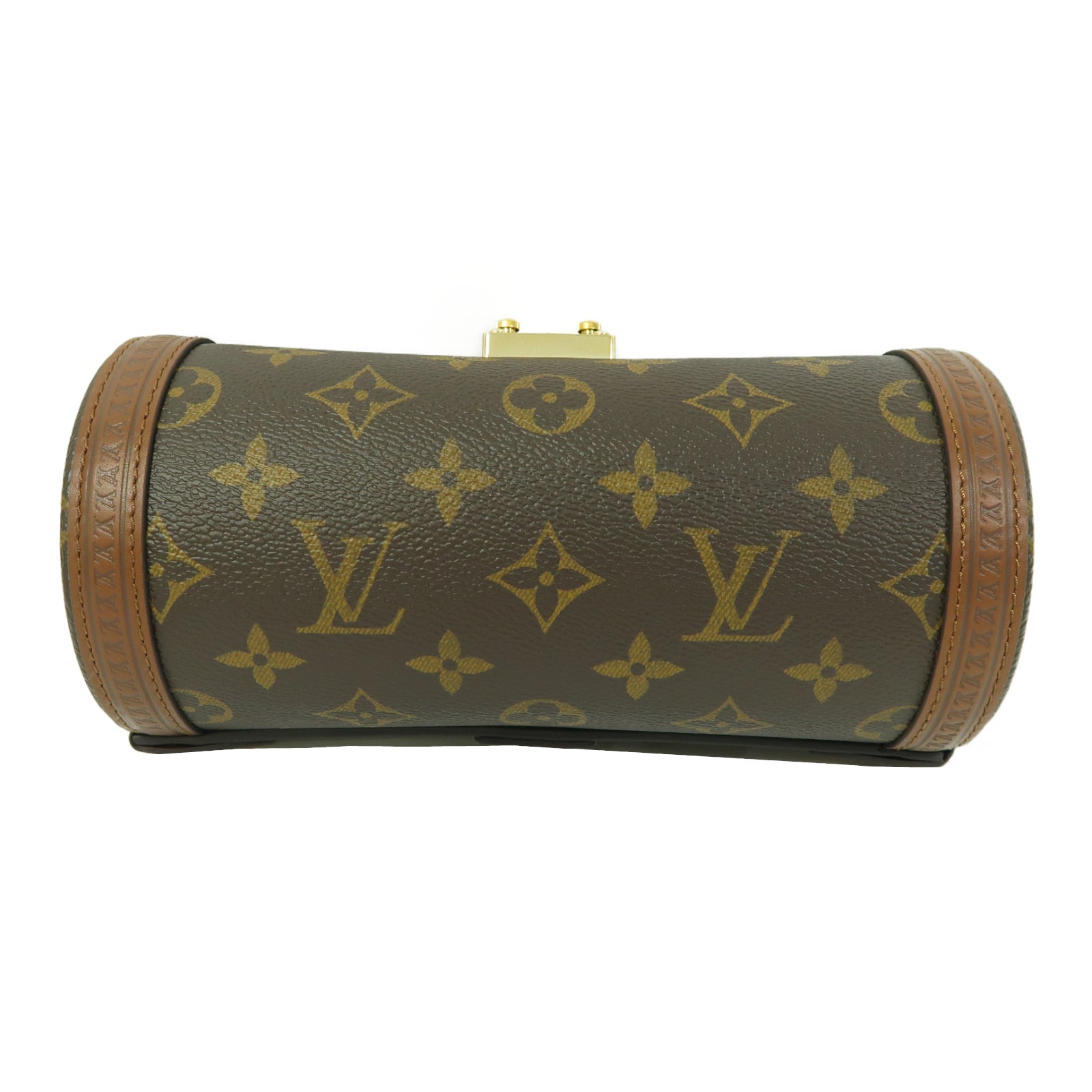 LOUIS VUITTON Monogram Papillon Trunk金扣手挽肩背兩用袋棕色