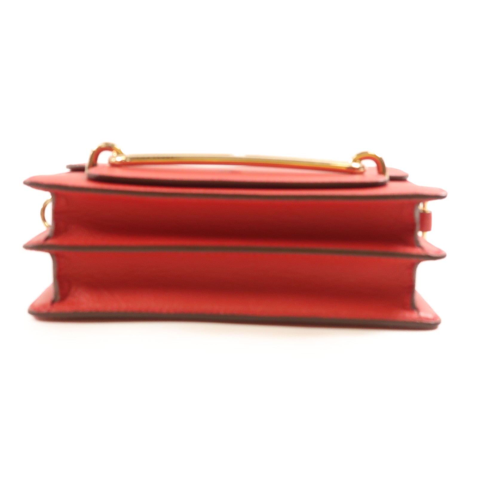 HERMES Evercolor皮革Mini Roulis金扣肩背袋