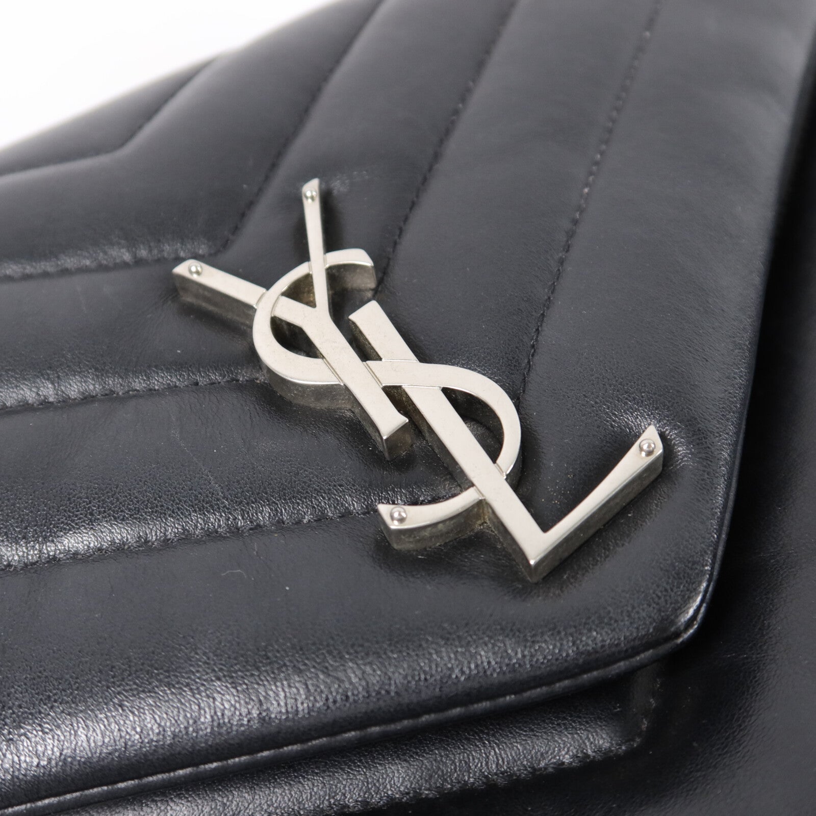 SAINT LAURENT 牛皮皮革Loulou鏈帶肩背袋