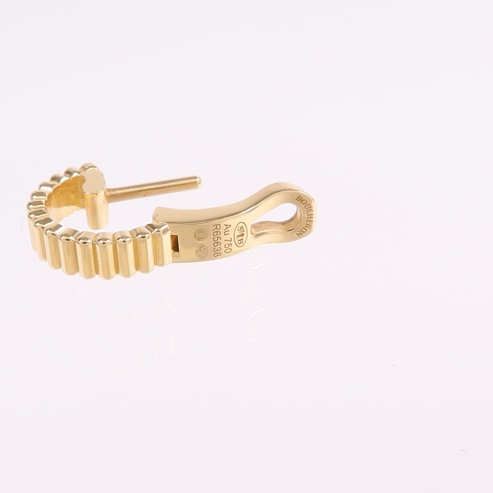 Boucheron 18K黃金Quatre Grosgrain Single Clip Earring耳環