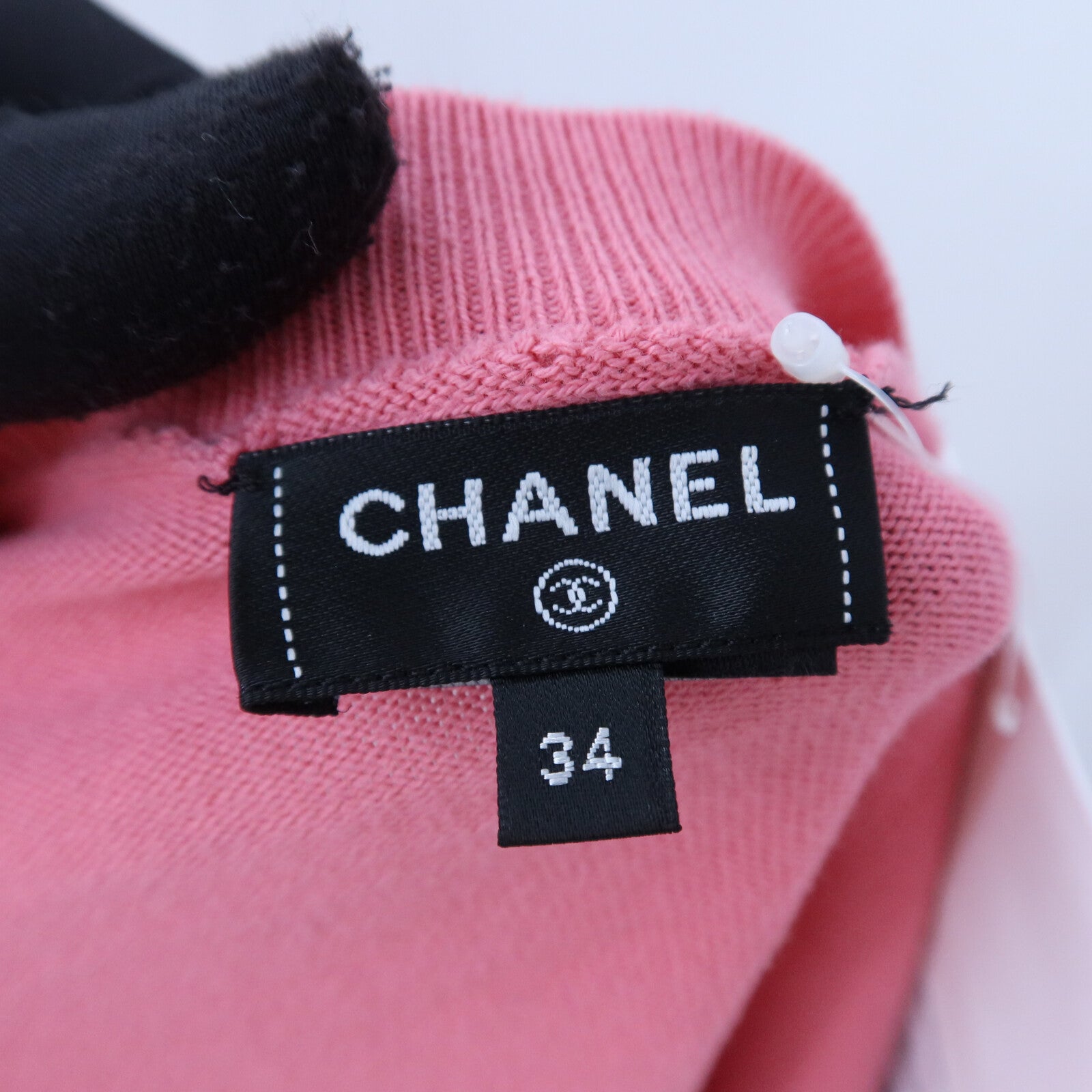 CHANEL Cotton/Polyamide V-neck Long Sleeve Knit針織