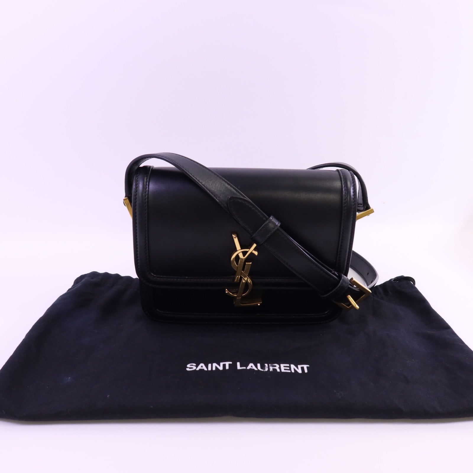 SAINT LAURENT 牛皮皮革Paris Solferino金扣肩背袋