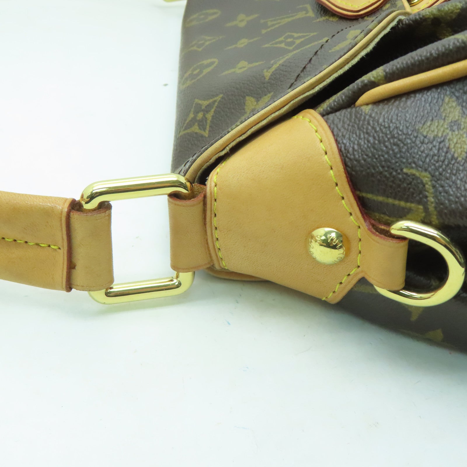LOUIS VUITTON Monogram Beverly MM金扣肩背袋啡色