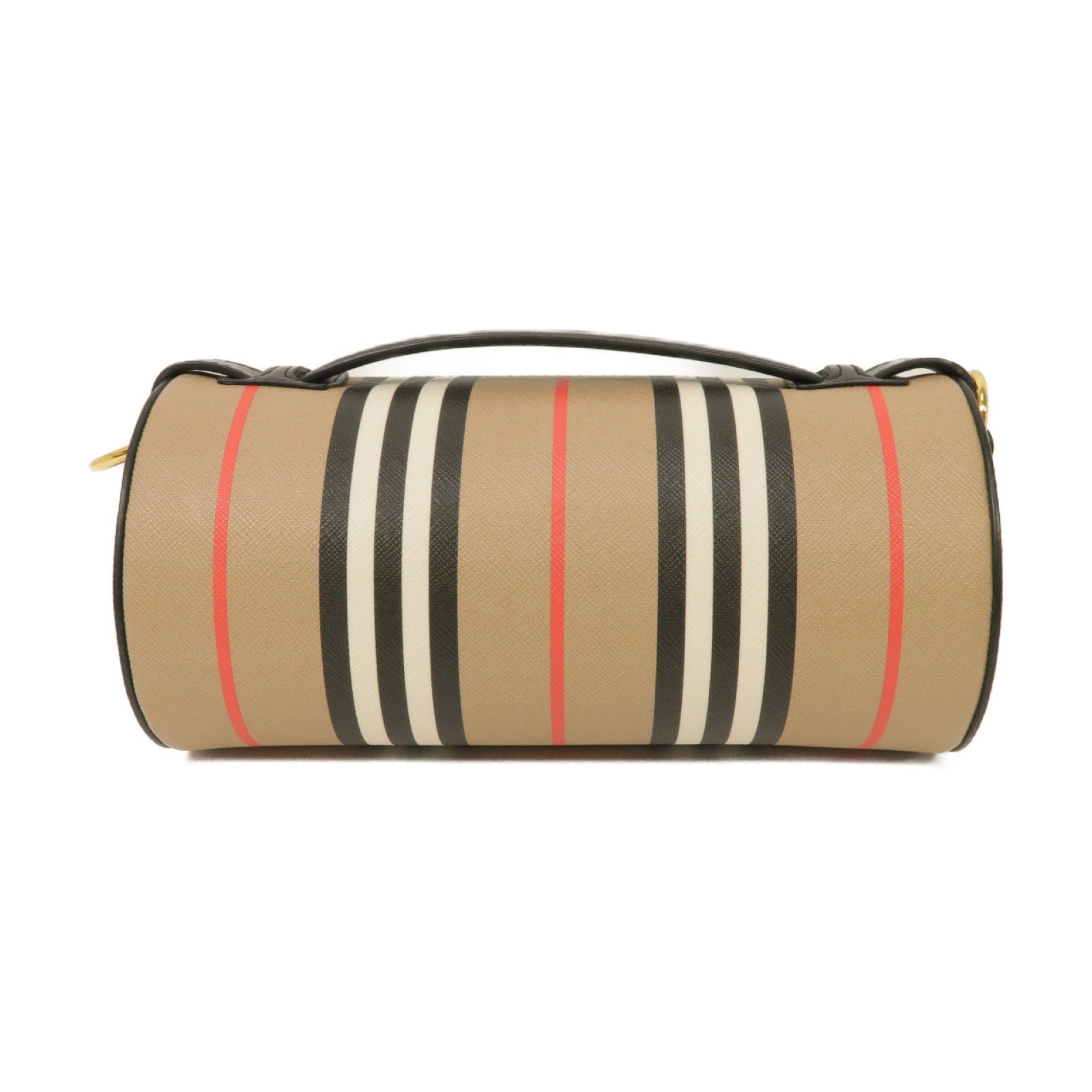 BURBERRY 塗層帆布2way Shoulder Bag金扣手挽肩背兩用袋米色