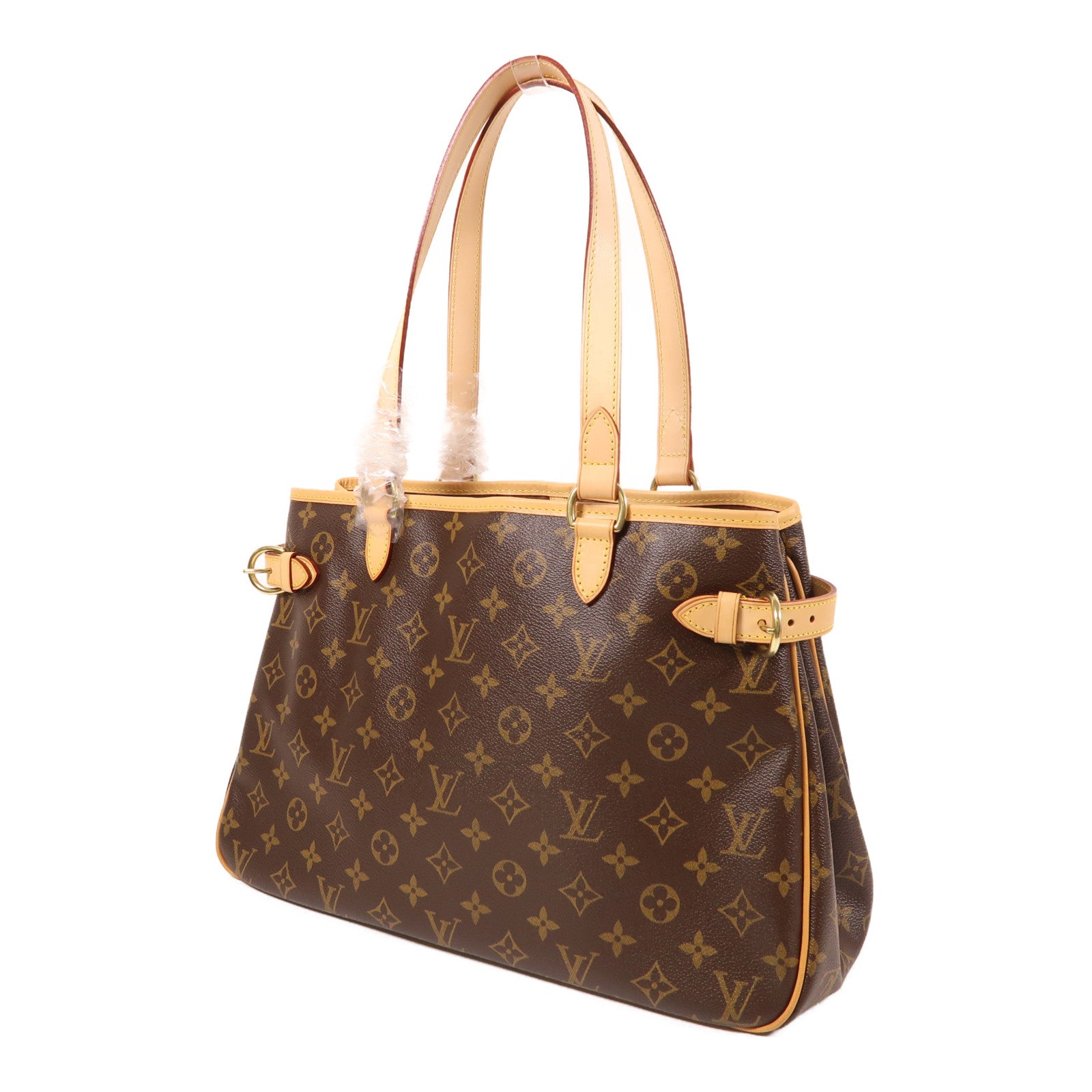 LOUIS VUITTON Monogram Batignolles Horizontal金扣肩背袋棕色
