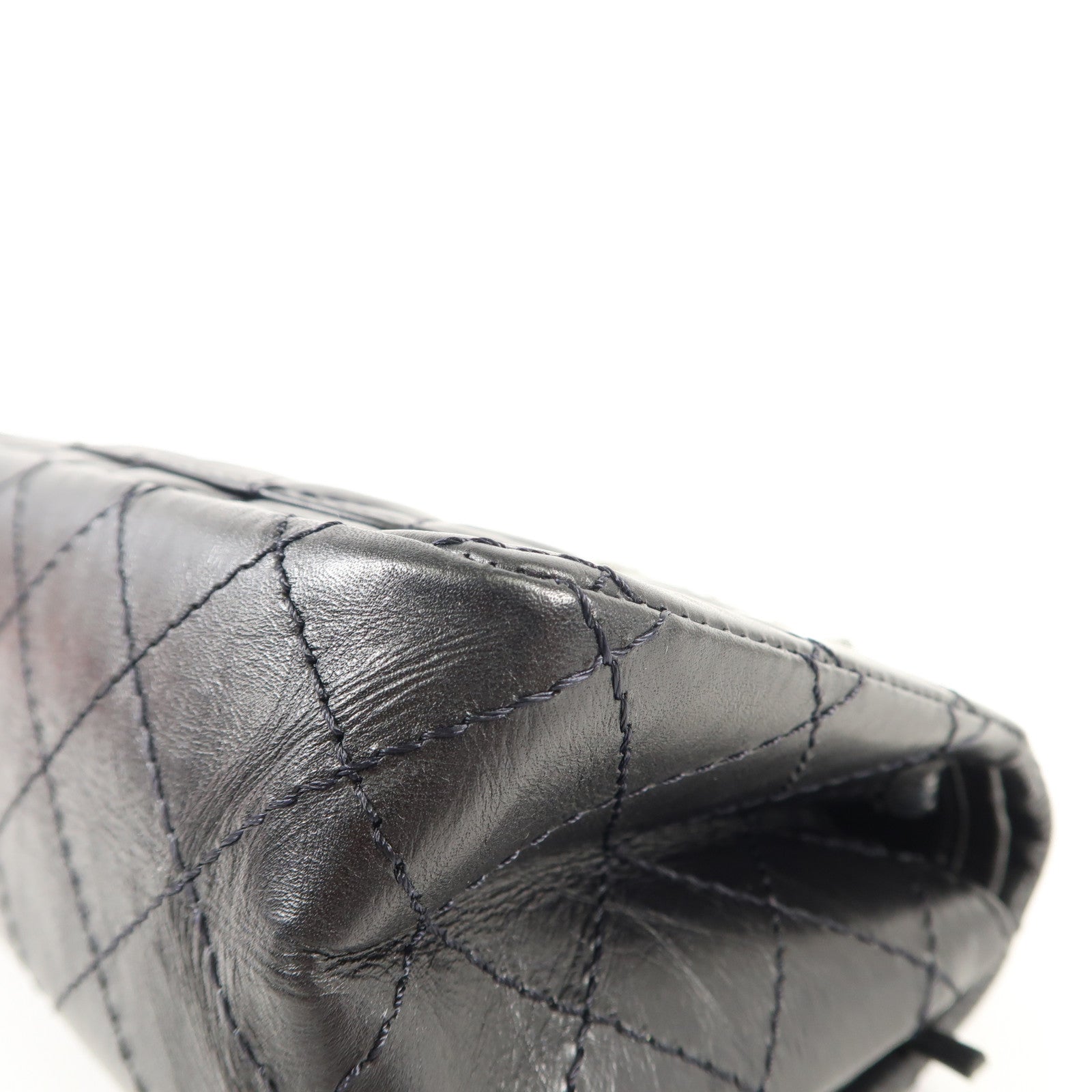 CHANEL 牛皮皮革2.55 Mini銀扣鏈帶肩背袋