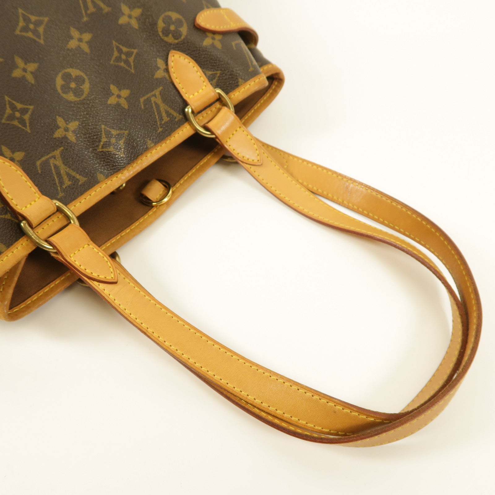 LOUIS VUITTON Monogram Batignolles金扣肩背袋棕色
