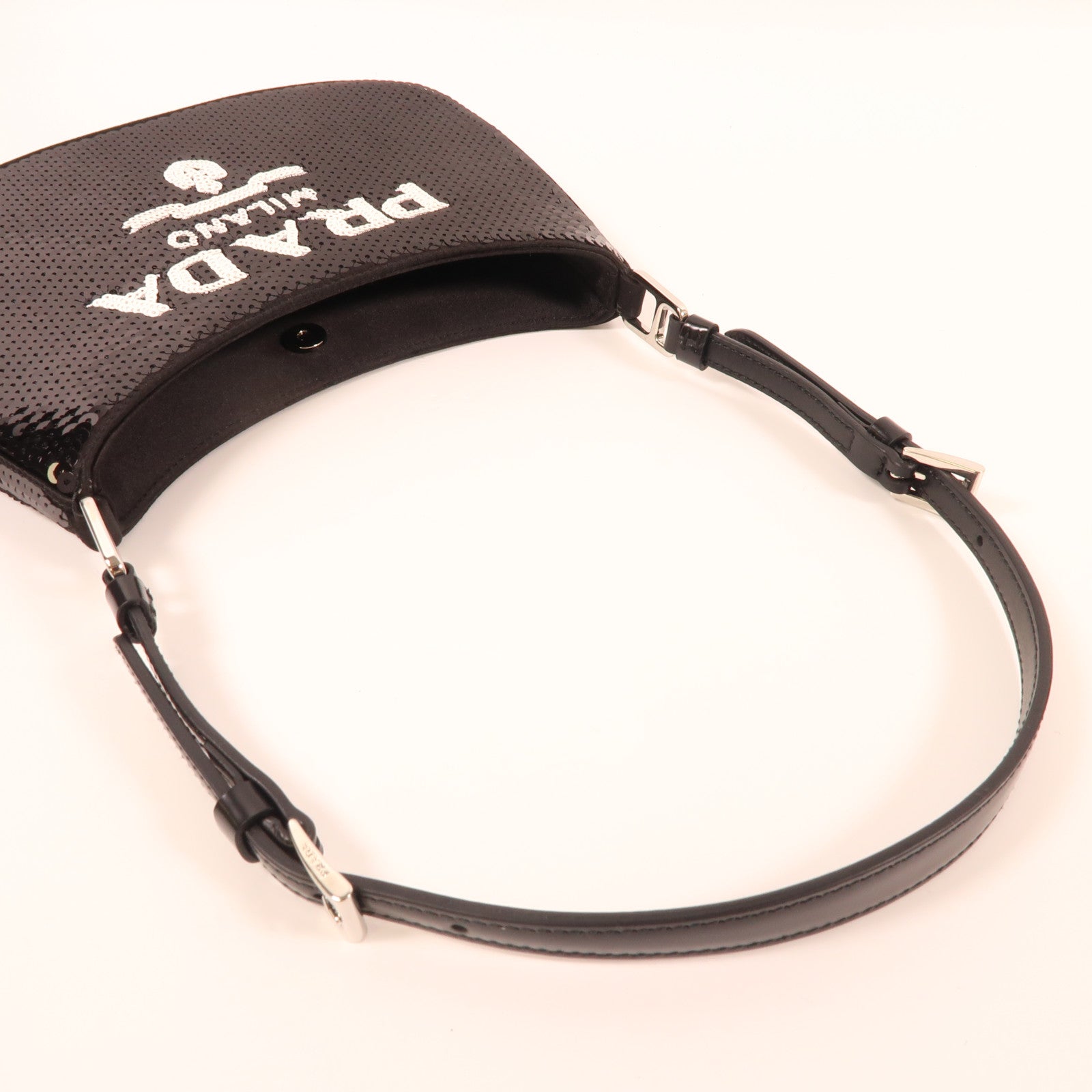 PRADA 珠片Cleo Bag銀扣手挽肩背兩用袋