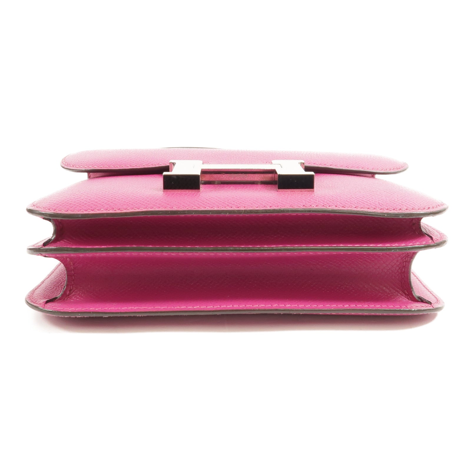 HERMES Epsom皮革Constance Mini肩背袋Rose Pourpre