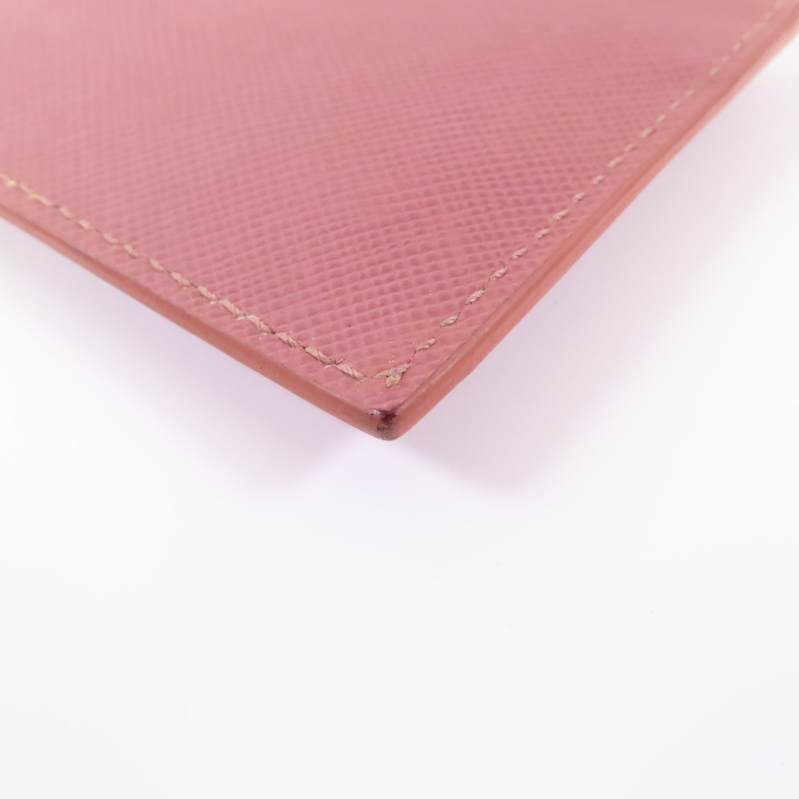 PRADA 牛皮皮革Card Case金扣卡片套粉紅色