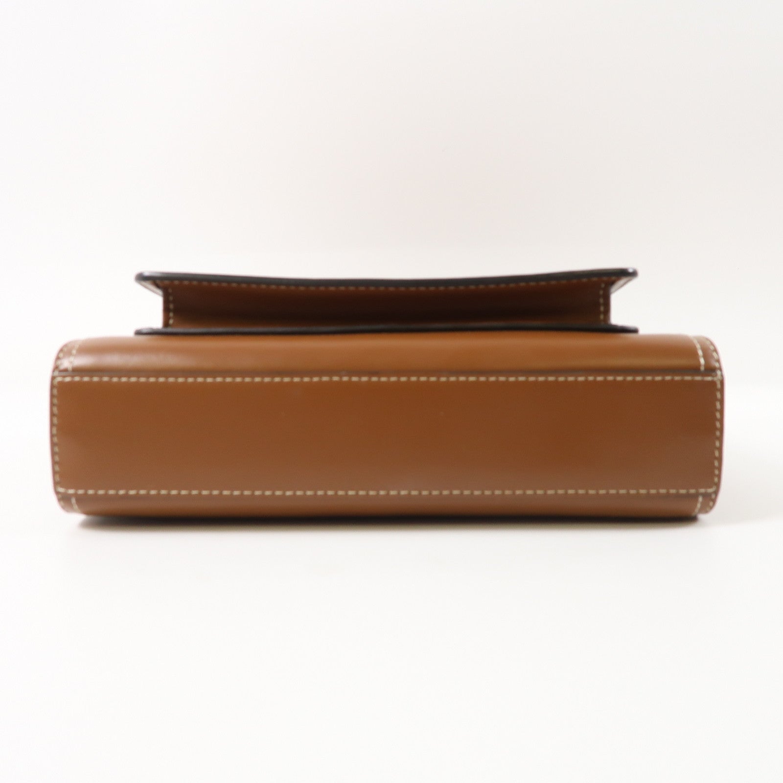 BURBERRY 牛皮皮革Mini Pocket Bag金扣手挽肩背兩用袋啡色
