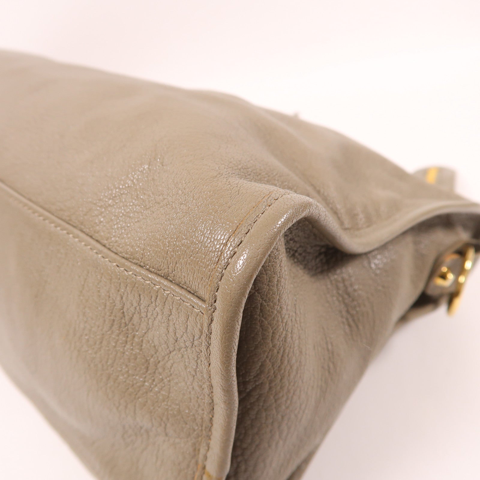 BALENCIAGA 牛皮皮革City金扣手挽肩背兩用袋灰色
