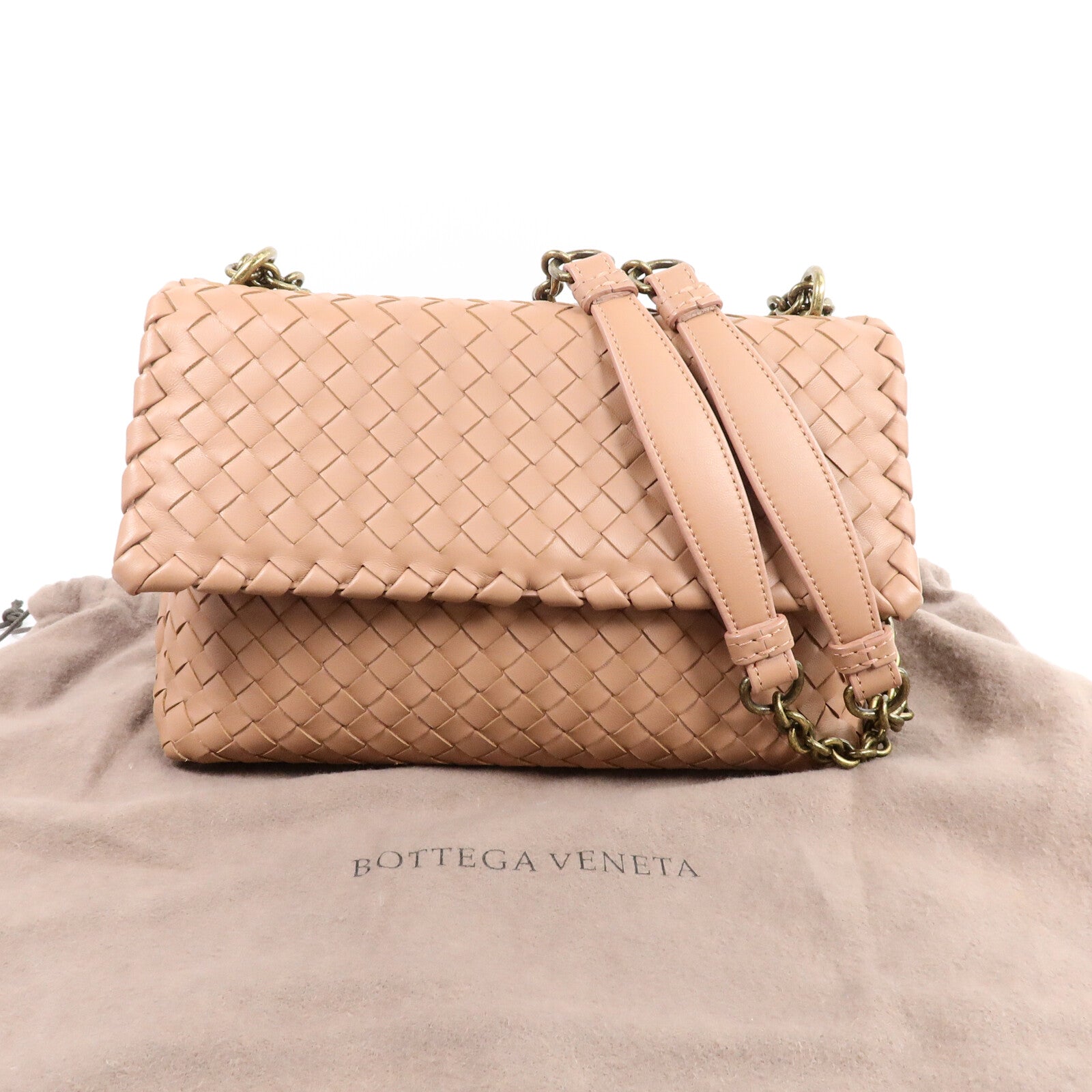 BOTTEGA VENETA 羊皮皮革Small Olimpia Bag鏈帶肩背袋