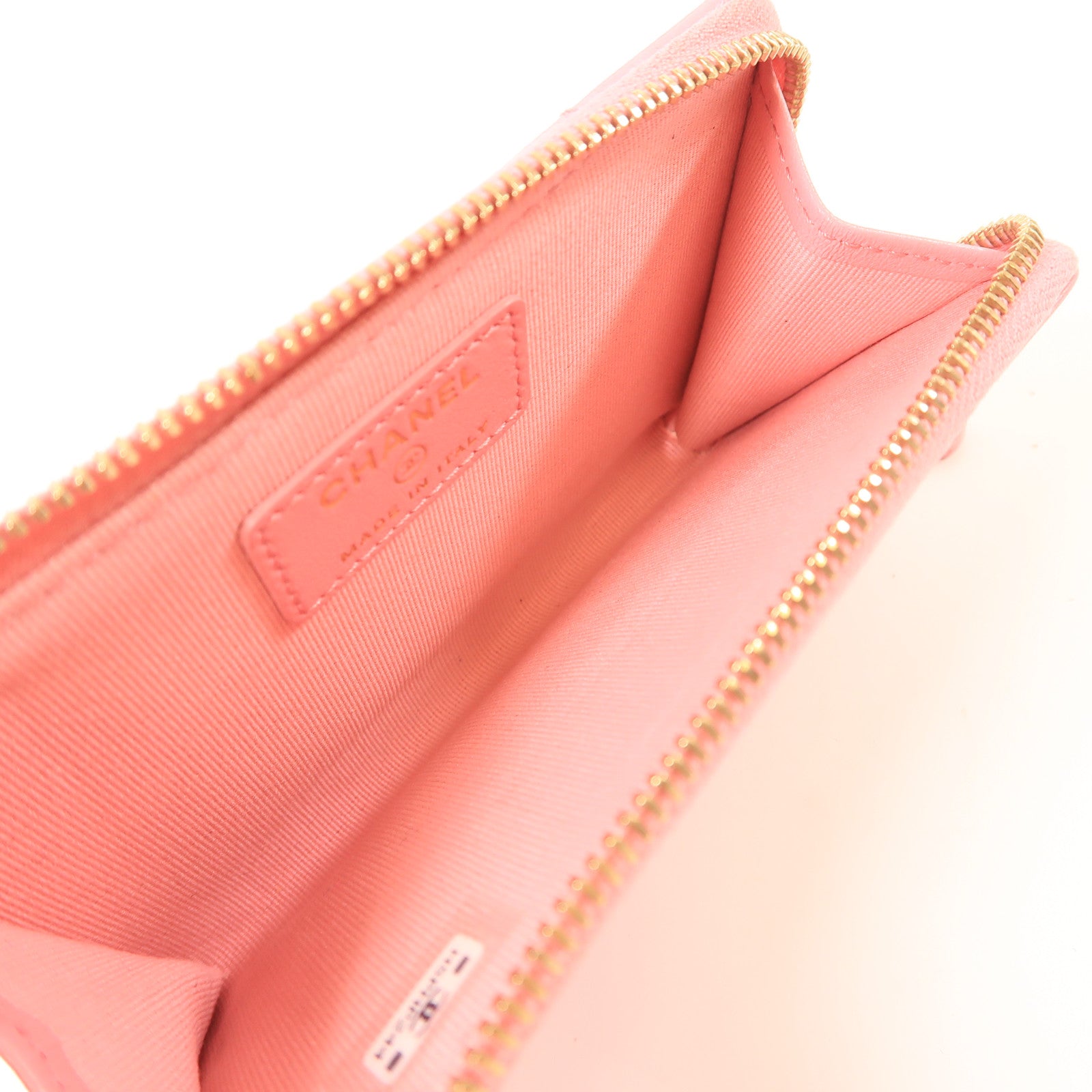 CHANEL 【激減優惠】羊皮皮革Card Case金扣卡片套