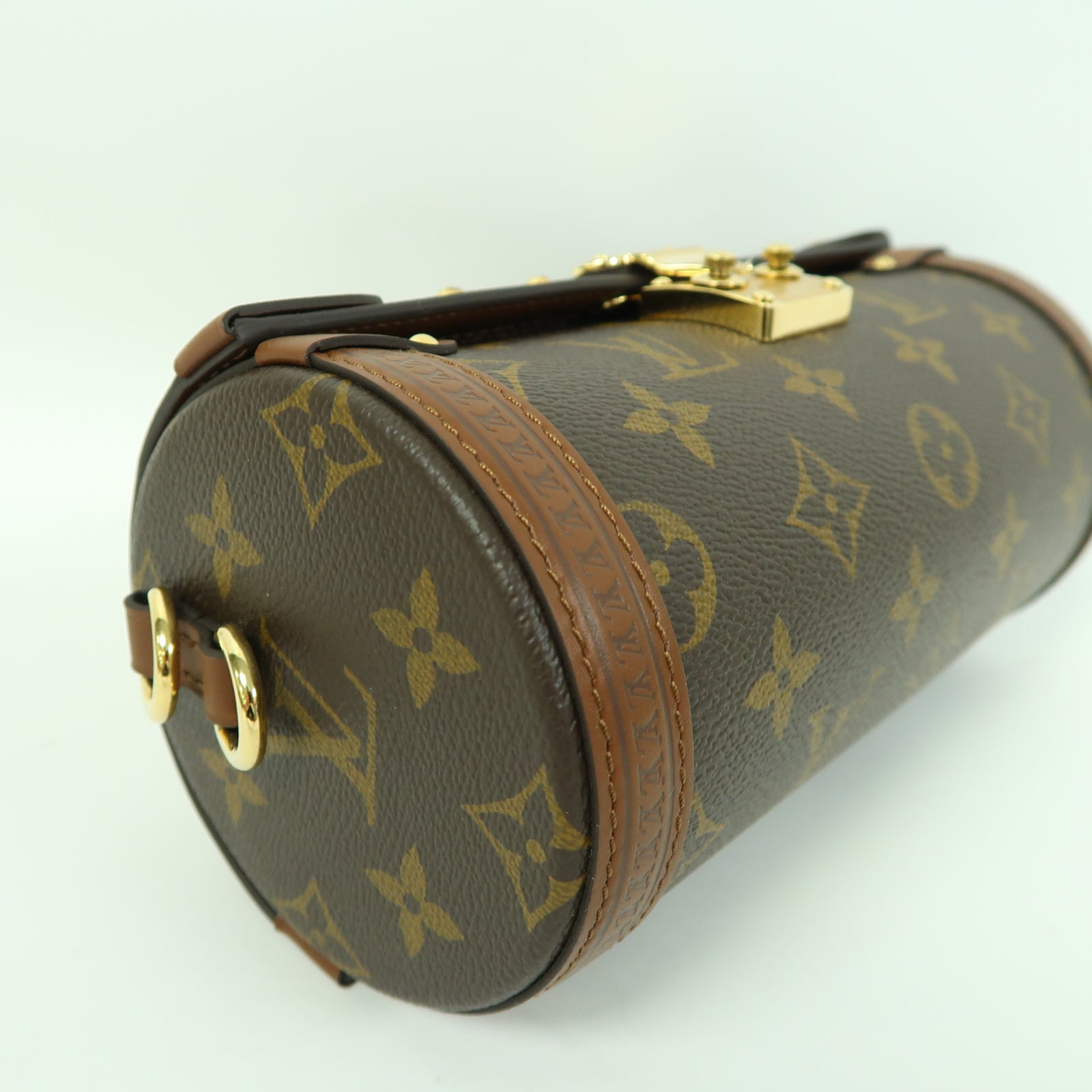 LOUIS VUITTON Monogram Papillon Trunk金扣手挽肩背兩用袋棕色