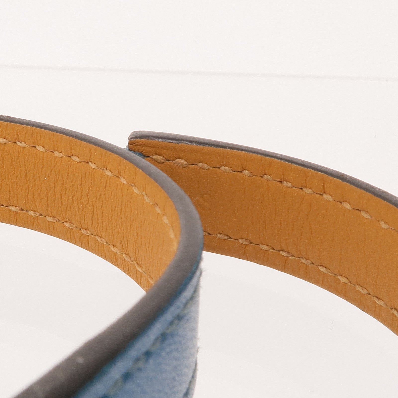 HERMES 皮革Rivale Double Tour Bracelet金扣手帶