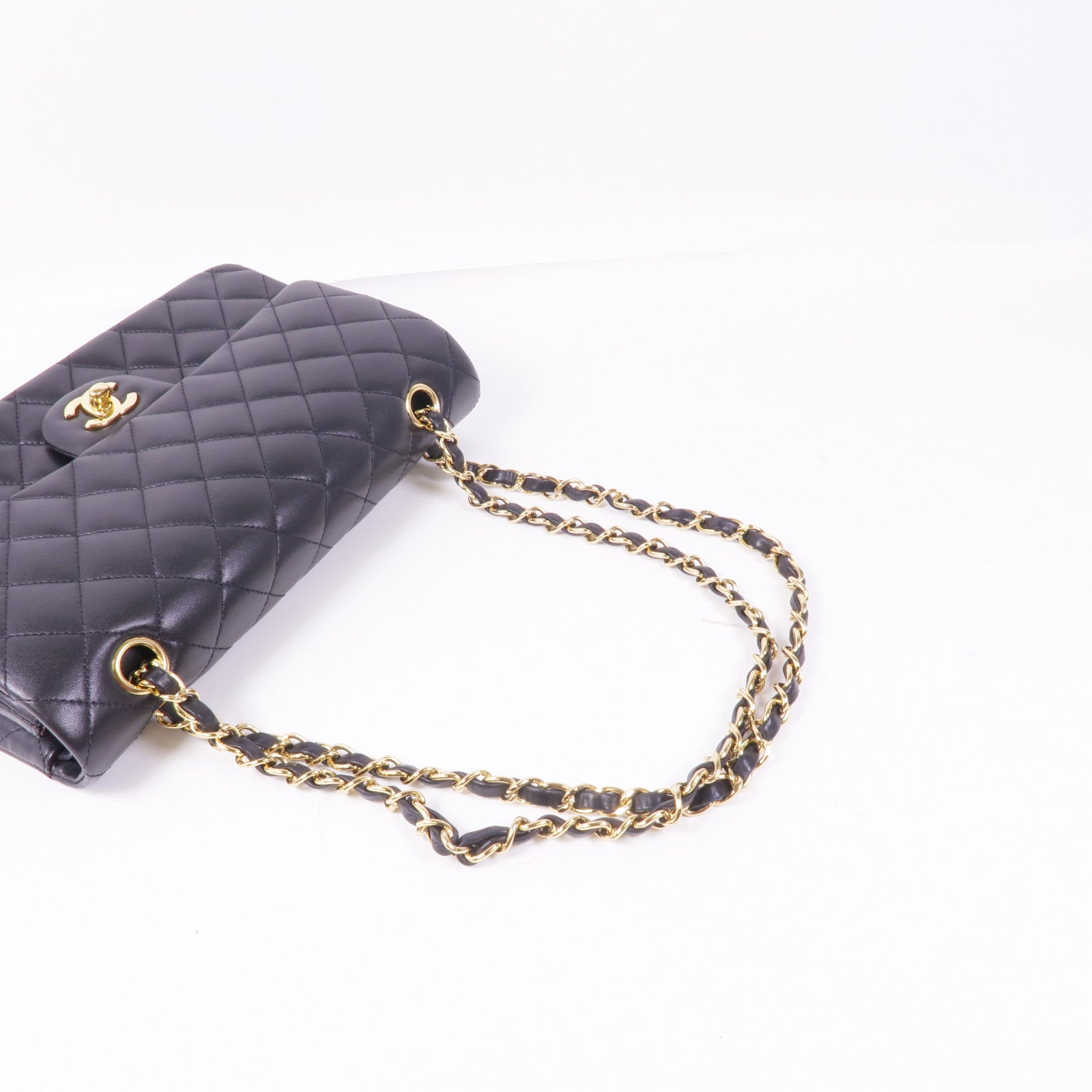 CHANEL 羊皮皮革Classic 25金扣鏈帶肩背袋