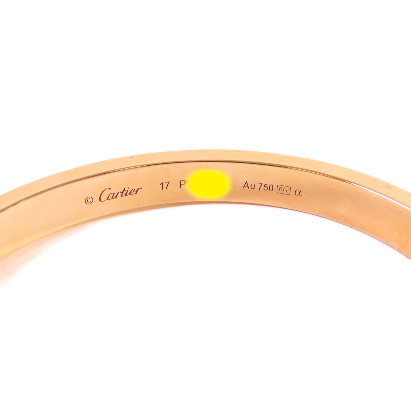 CARTIER 18K玫瑰金/鑽石Full Diamond Love Bracelet手鐲#17