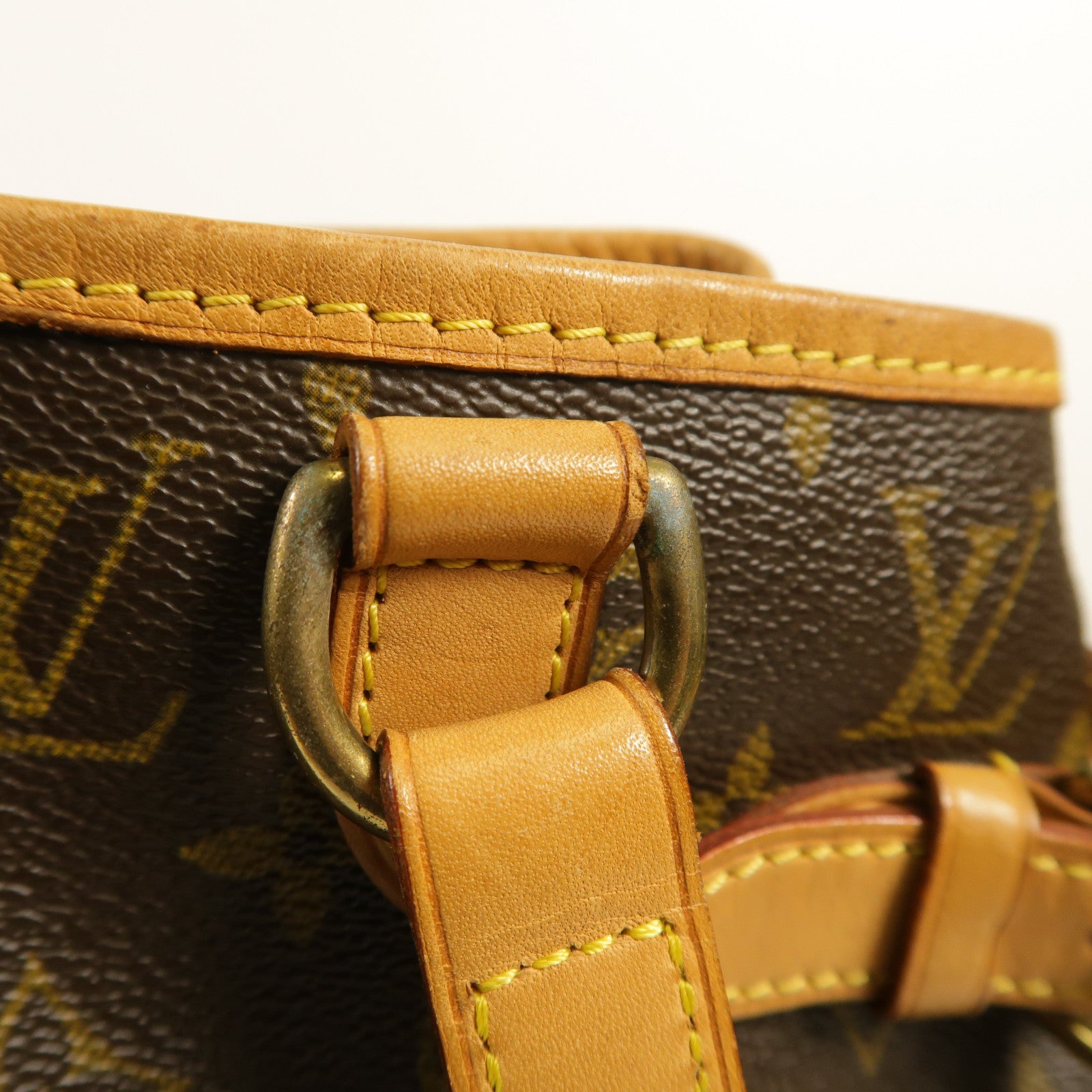 LOUIS VUITTON Monogram Batignolles金扣肩背袋棕色