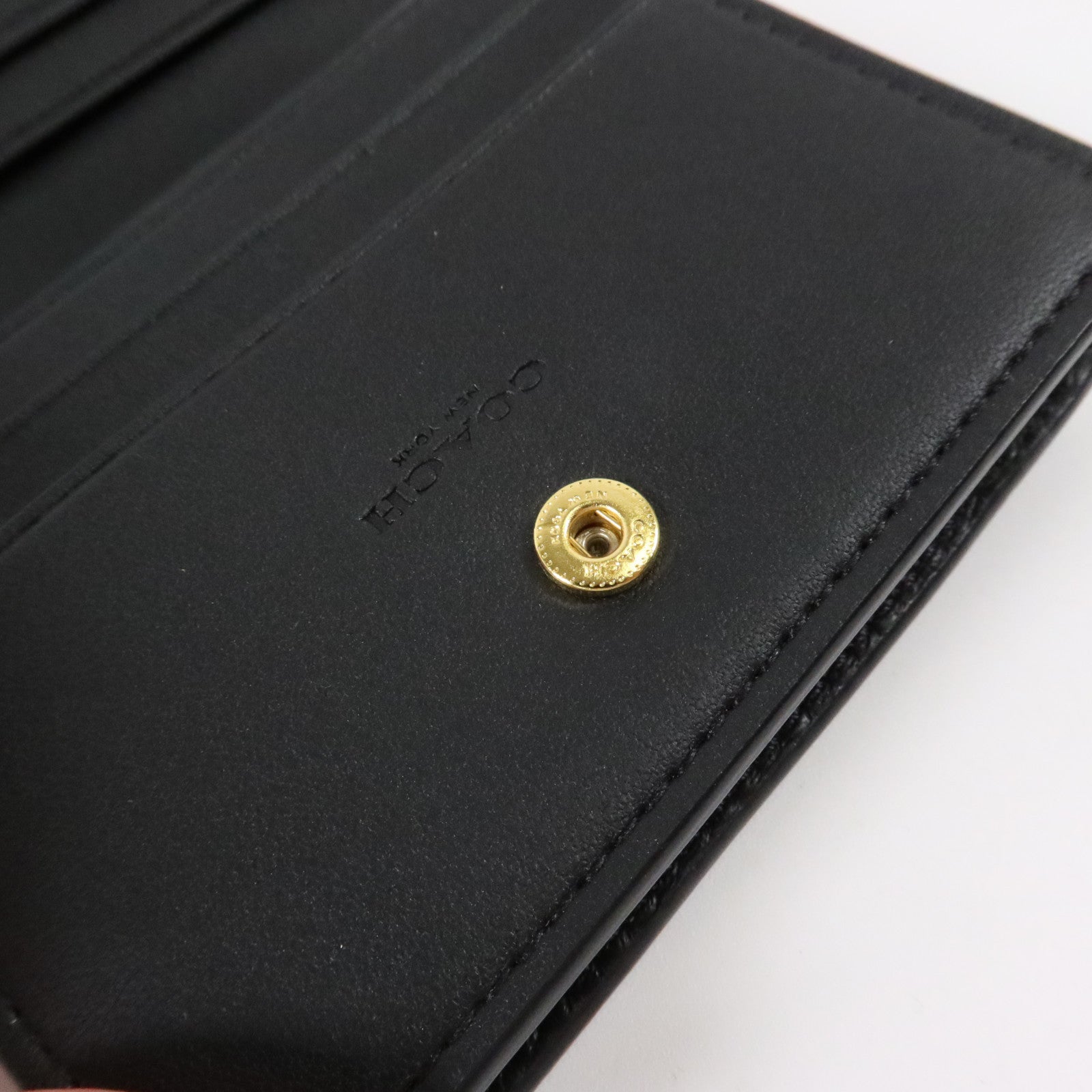 COACH 牛皮皮革Wallet金扣錢包