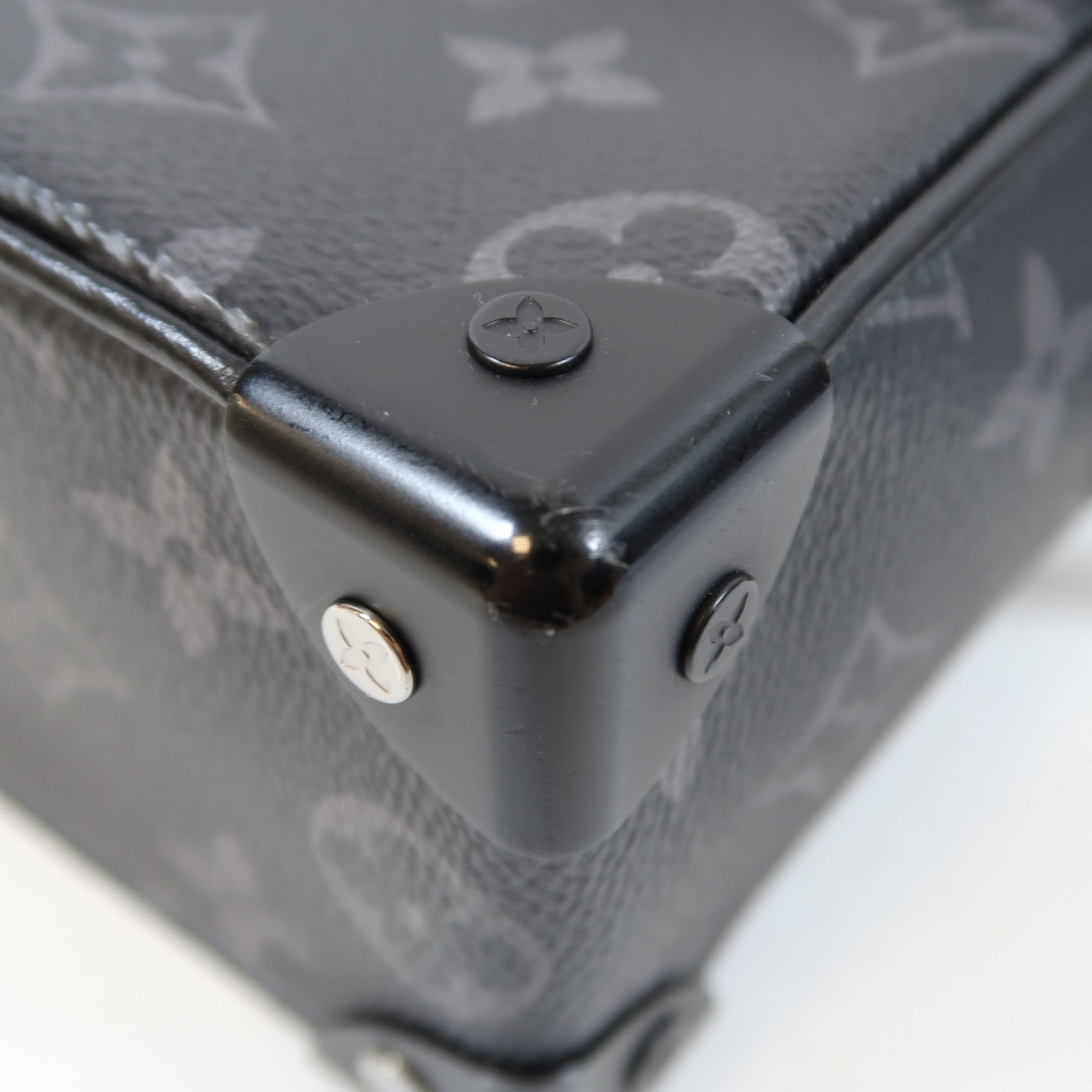 LOUIS VUITTON Monogram Eclipse Mini Soft Trunk肩背袋黑色